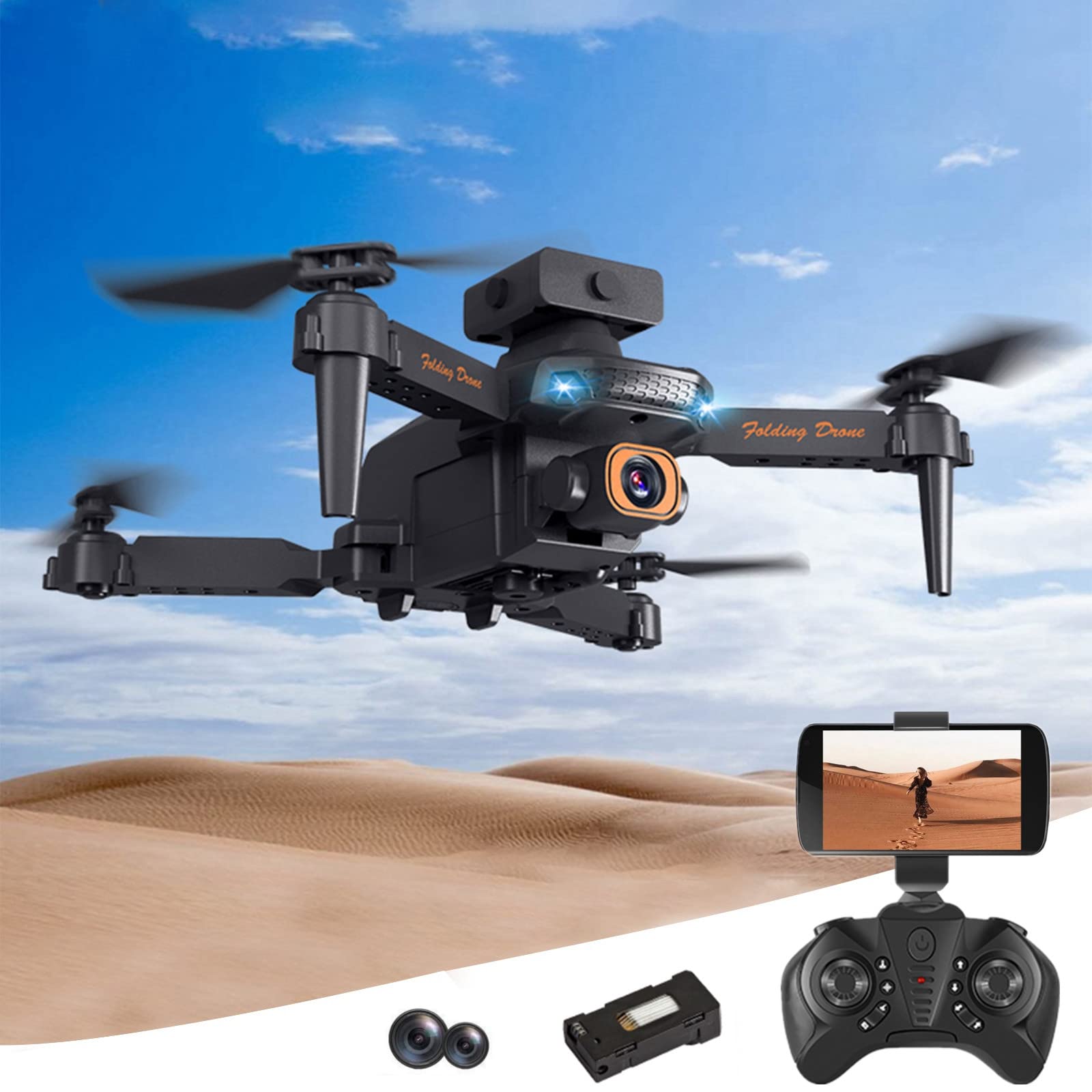**Mini Drone with Dual 1080P HD FPV Camera - Remote Control Drone for Kids & Adults, Altitude Hold, Headless Mode, 39 Min Flight Time, One Key Start - Perfect for Indoor/Outdoor Flying, Aerial Photography & Fun Gifts**