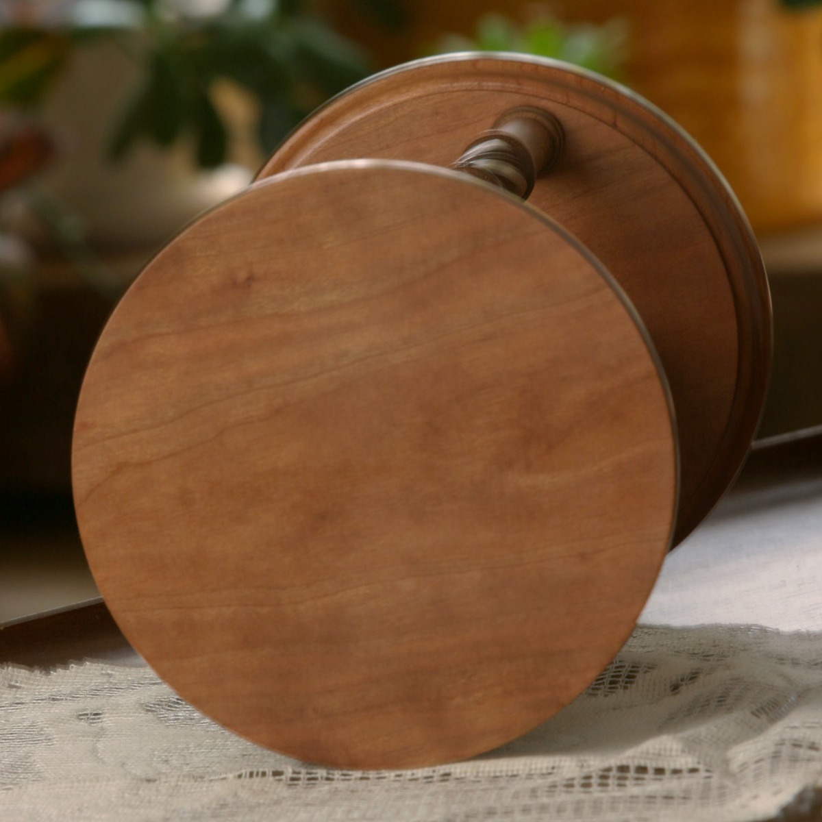 Premium Solid Cherry Wood Hourglass with Spiral Spindles - 30-Minute Sand Timer for Home Office Decor, Meditation, Yoga, and Kitchen Use