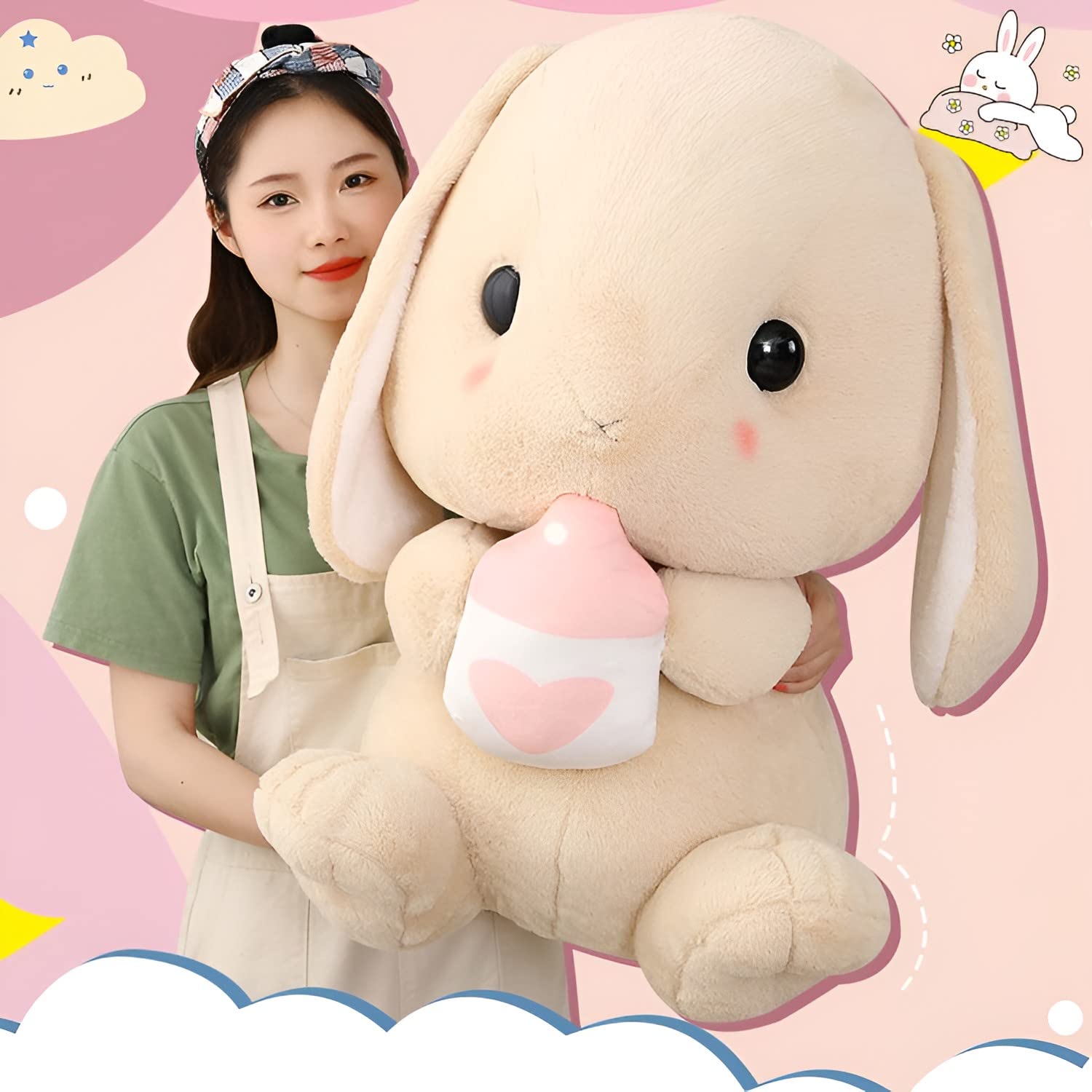 Soft Plush Lop Eared Rabbit Stuffed Animal - 29.5