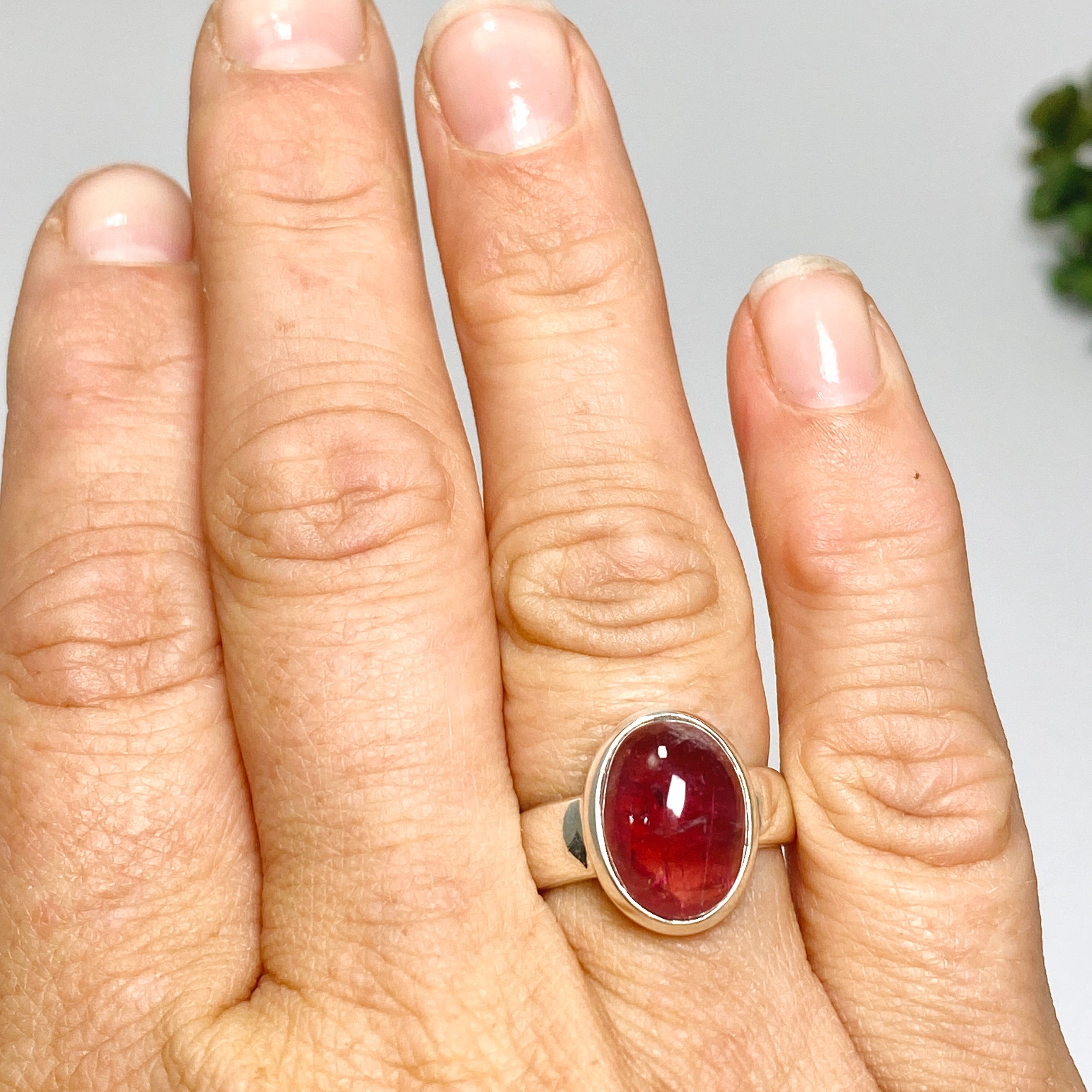 Pink Tourmaline Oval Cabochon Ring Size 7 - Genuine Gemstone Jewelry for Women - Perfect for Engagement, Wedding & Everyday Wear