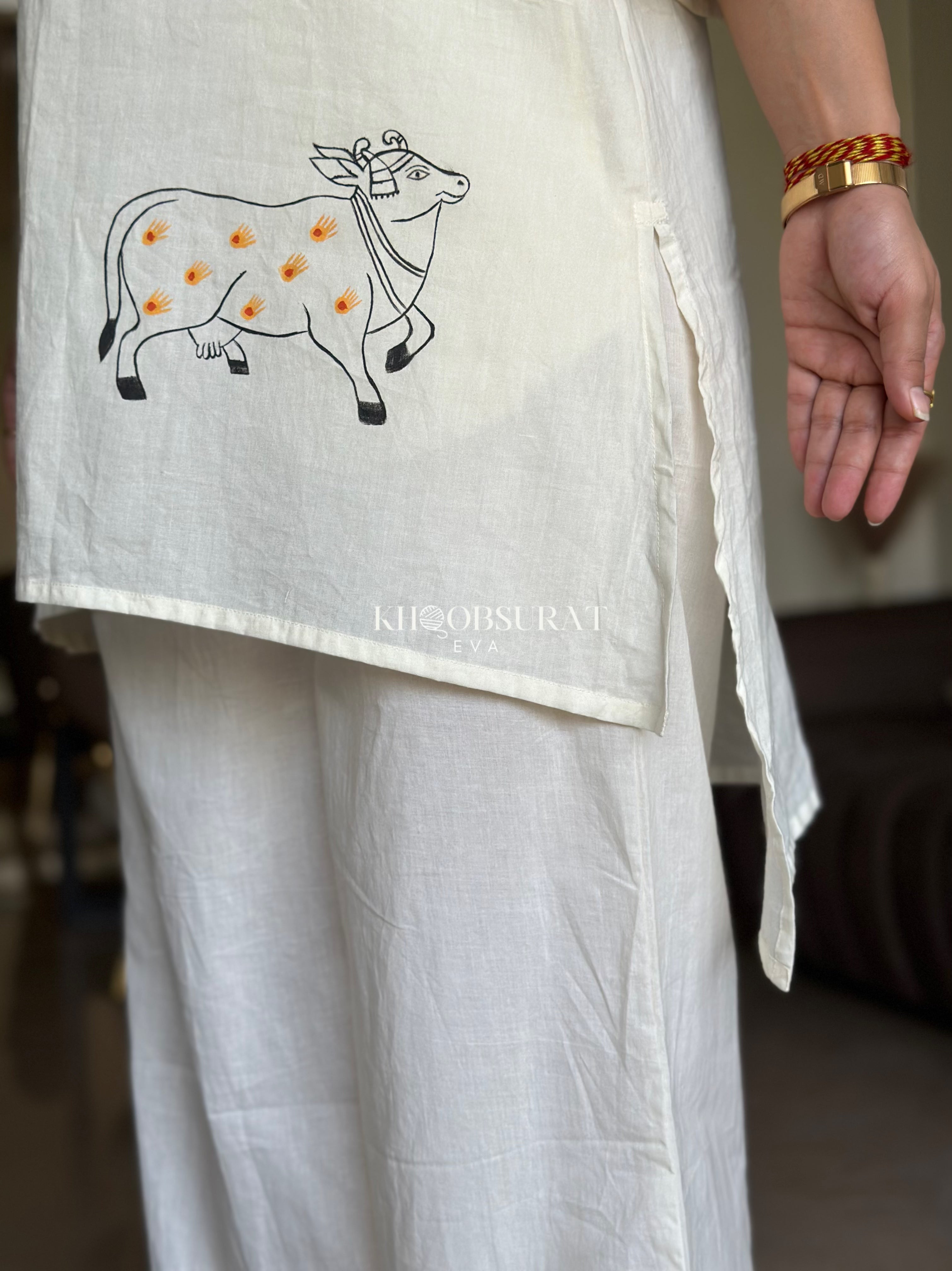 Stylish Sufi Soul White Coord Set for Women - Elegant Loungewear & Casual Outfit for Home, Yoga, and Relaxation