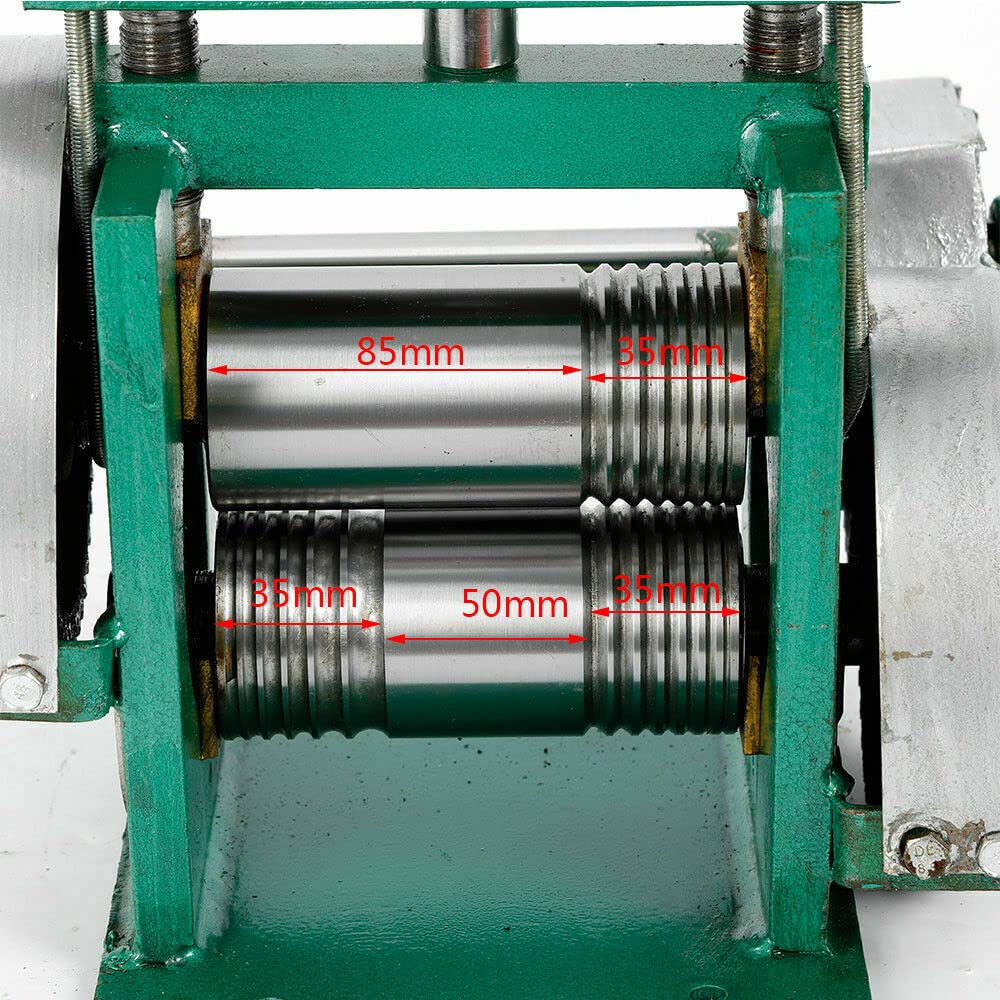 Jewelry Rolling Mill Machine - Manual Combination Rolling Mill for Metal Sheet, Wire & Flat Pressing - Jewelry Press & Tabletting Tool for DIY Jewelry Making - Perfect for Crafting Rings, Bracelets & Metal Art