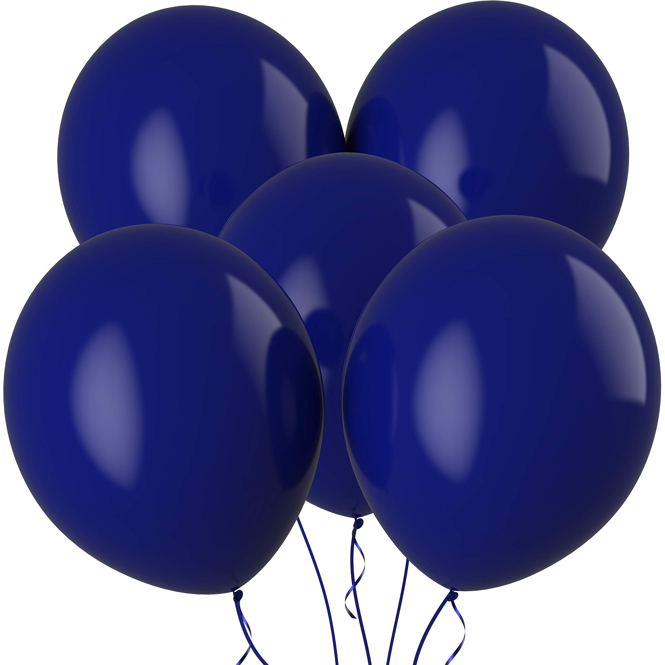 Prextex 18 Inch Midnight Blue Jumbo Latex Balloons - Pack of 30 Extra Large Round Balloons for Wedding Decorations, Birthday Parties, Baby Showers, Photo Shoots & Special Events - Durable & Strong Balloon Set for Indoor/Outdoor Party Decor