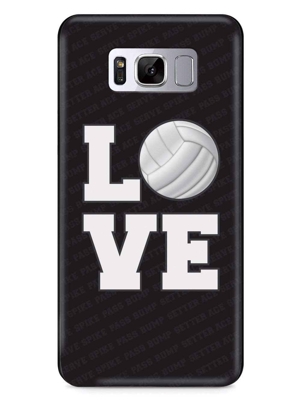 3D Textured Protective Phone Case for Samsung Galaxy S8 Plus - Shockproof & Anti-Slip Cover with L.O.V.E. Volleyball Design - Perfect for Sports, Outdoor Activities & Daily Use