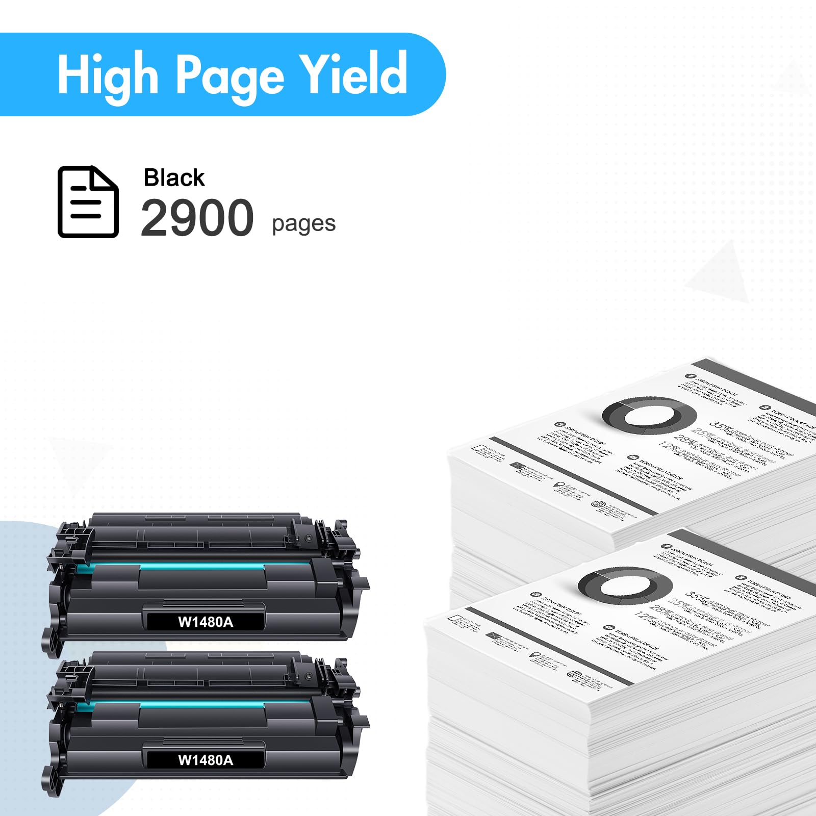 HP 148A 148X Black Toner Cartridge 2-Pack - Compatible Replacement for LaserJet Pro 4001dn/4001dw/4001n/MFP 4101fdw/4101fdn Printers - High-Yield Printing for Office & Home Use