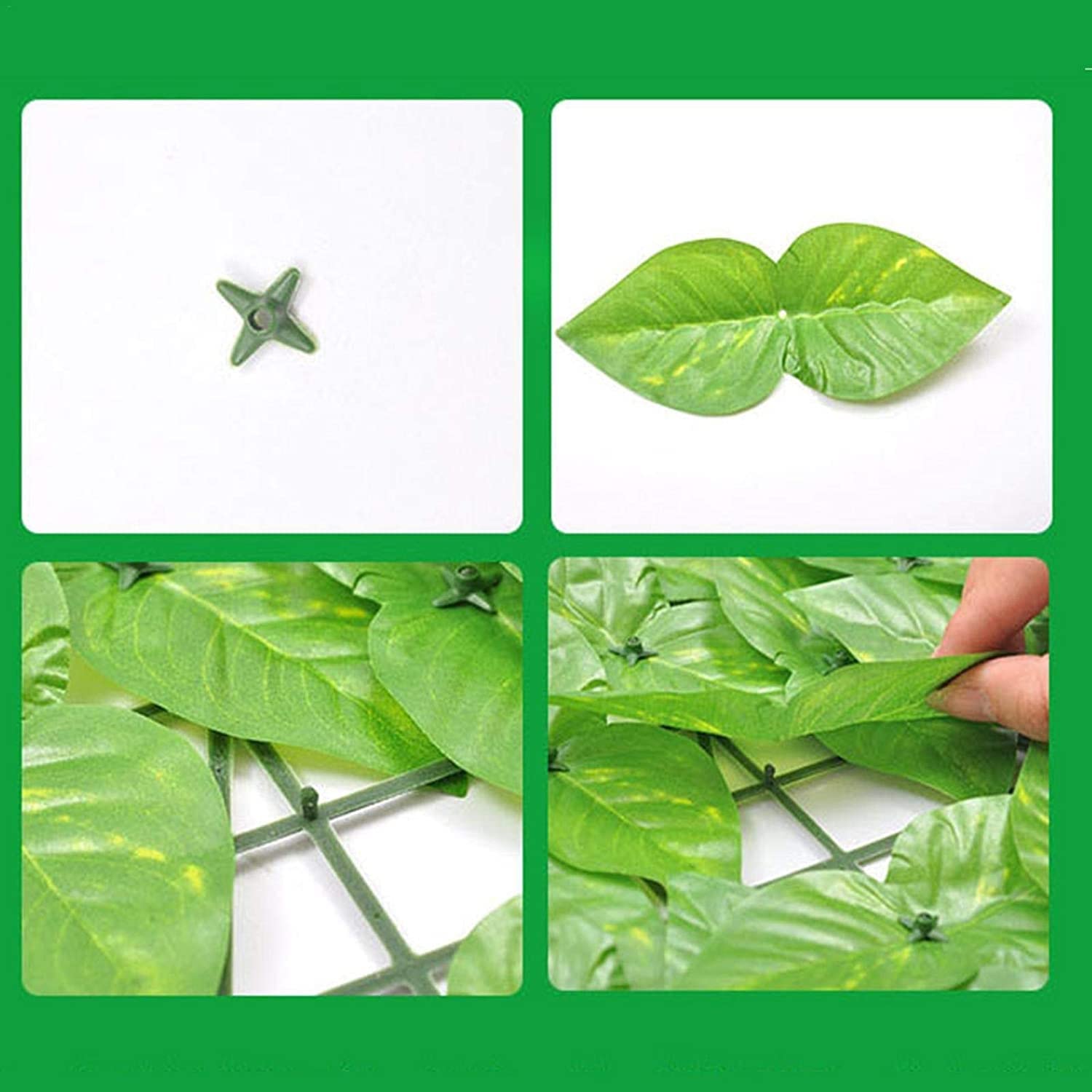 Artificial Leaf Privacy Screen - 100x500cm Green Faux Ivy Fence for Garden Decor, Wedding Backdrop & Outdoor Party Decorations | UV Resistant & Durable