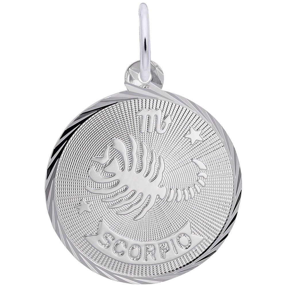 Scorpio Zodiac Charm Pendant - Sterling Silver 925 for Bracelets & Necklaces - Perfect for Birthdays, Gifts & Astrology Jewelry Lovers