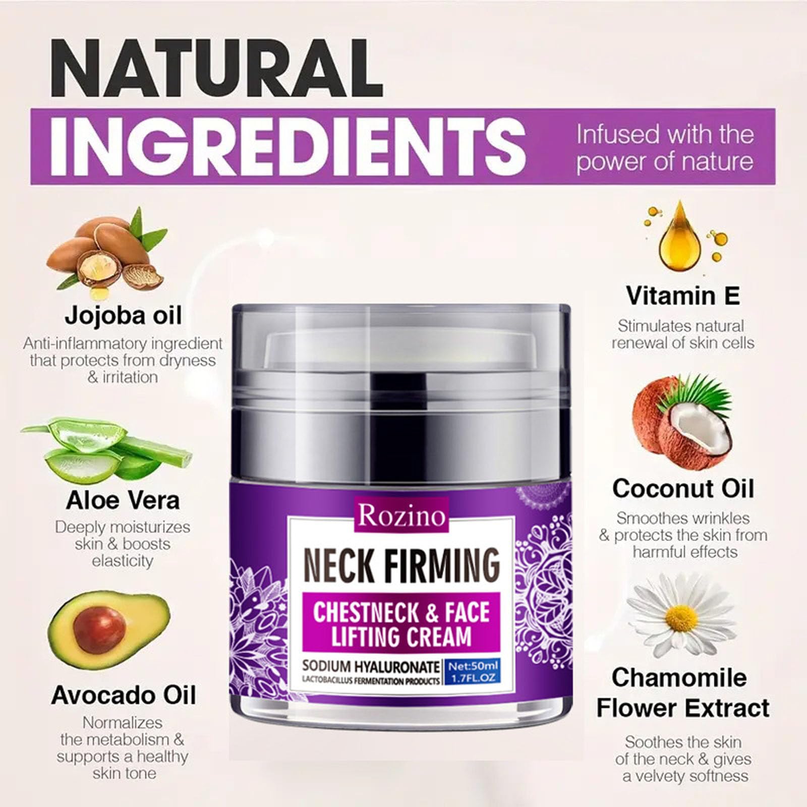 Premium Collagen Face & Neck Tightening Cream - Anti-Wrinkle Firming Moisturizer for Double Chin & Sagging Skin | Lifting & Repairing Treatment for Youthful Glow | Perfect for Daily Skincare Routine & Nighttime Anti-Aging Care