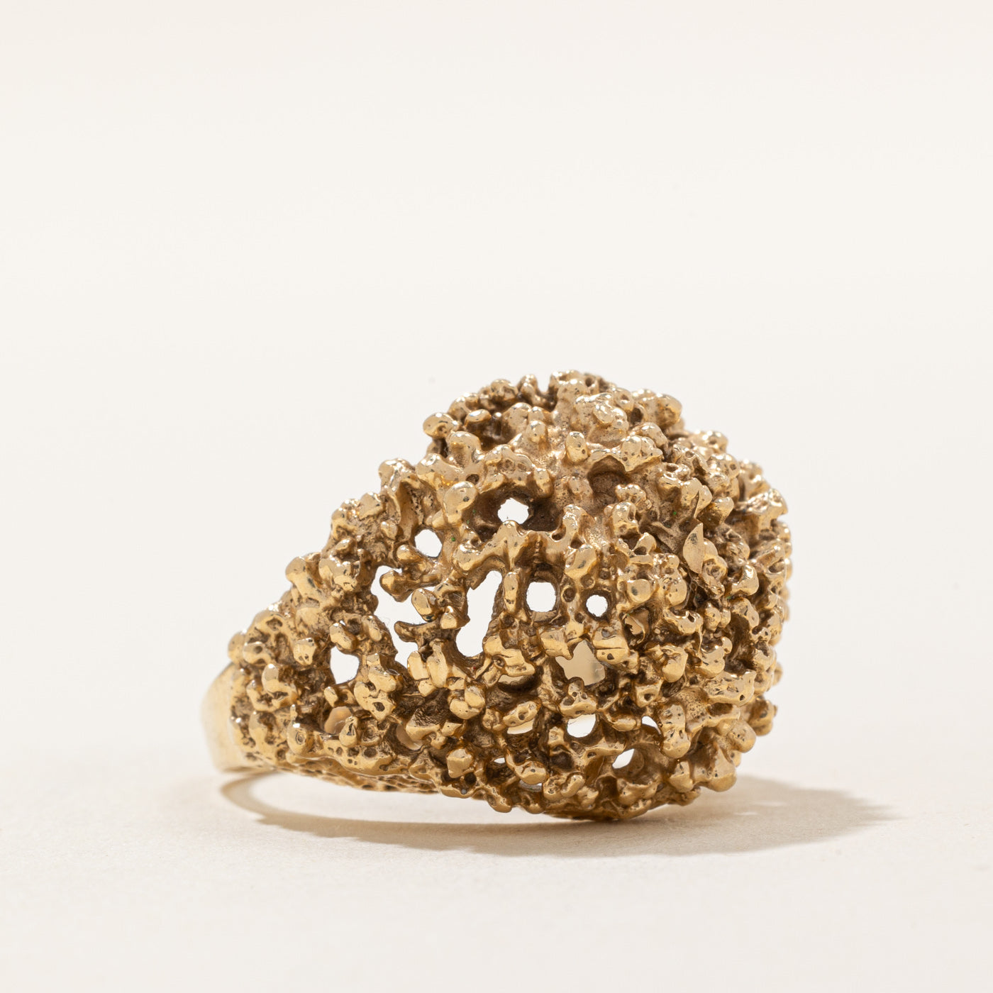 14K Yellow Gold Cocktail Ring for Women - Size 5.5 - Elegant Statement Jewelry for Parties, Weddings & Special Occasions