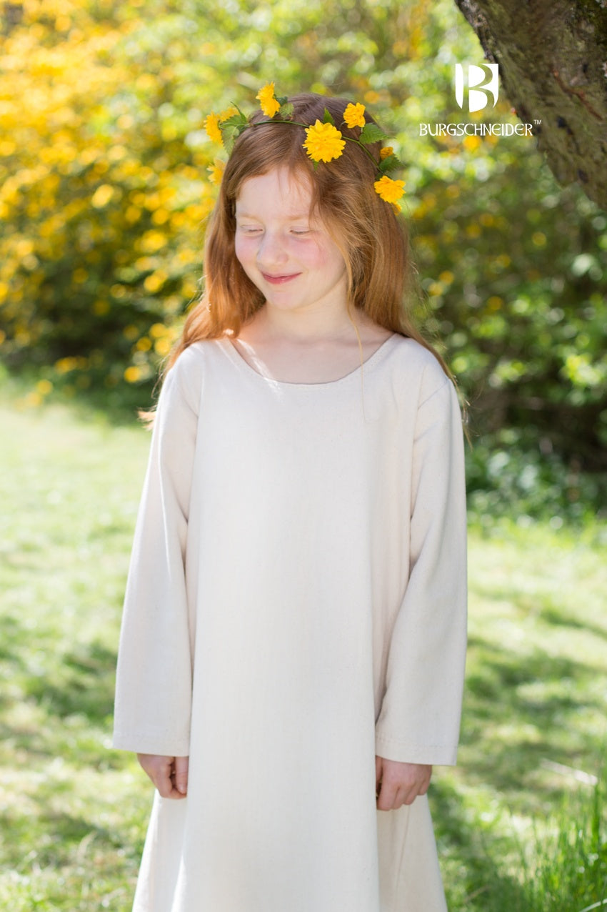 Ylvi Natural Cotton Children's Under Dress - Soft & Comfortable for Everyday Wear, Playtime & Special Occasions
