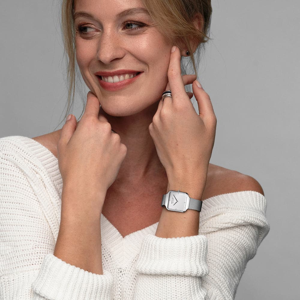 BERING 15836-004 Women's Watch - Elegant Stainless Steel & Crystal Design - Perfect for Office, Party & Everyday Wear