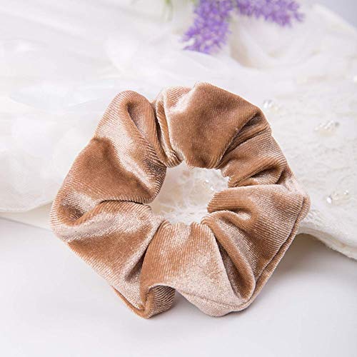 12 Pack Velvet Hair Scrunchies for Women & Girls - Soft Elastic Hair Ties, No-Slip Hair Bands, Stretchable Hair Ropes (12 Colors) - Perfect for School, Workout, Yoga, and Everyday Hair Styling