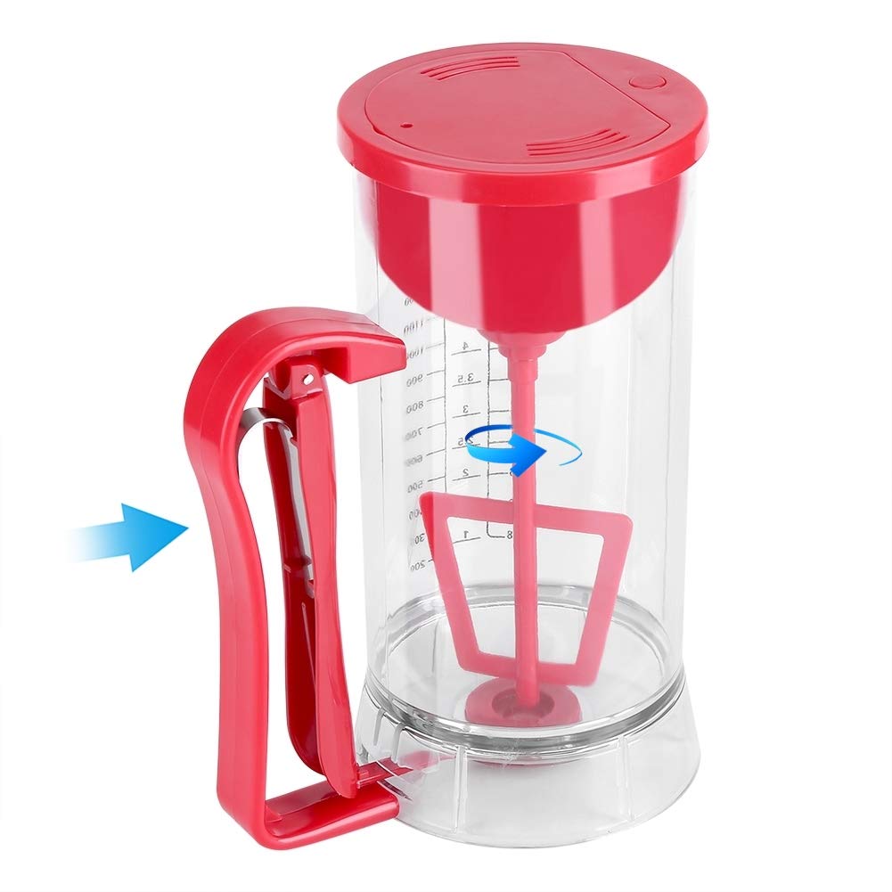 1200mL Electric Batter Dispenser - Automatic Cupcake, Pancake & Waffle Batter Mixer - Precise Measuring Cup for Baking Muffins, Pastry & Kitchen Use - Perfect for Home Bakeries, Breakfast Prep & Professional Kitchens