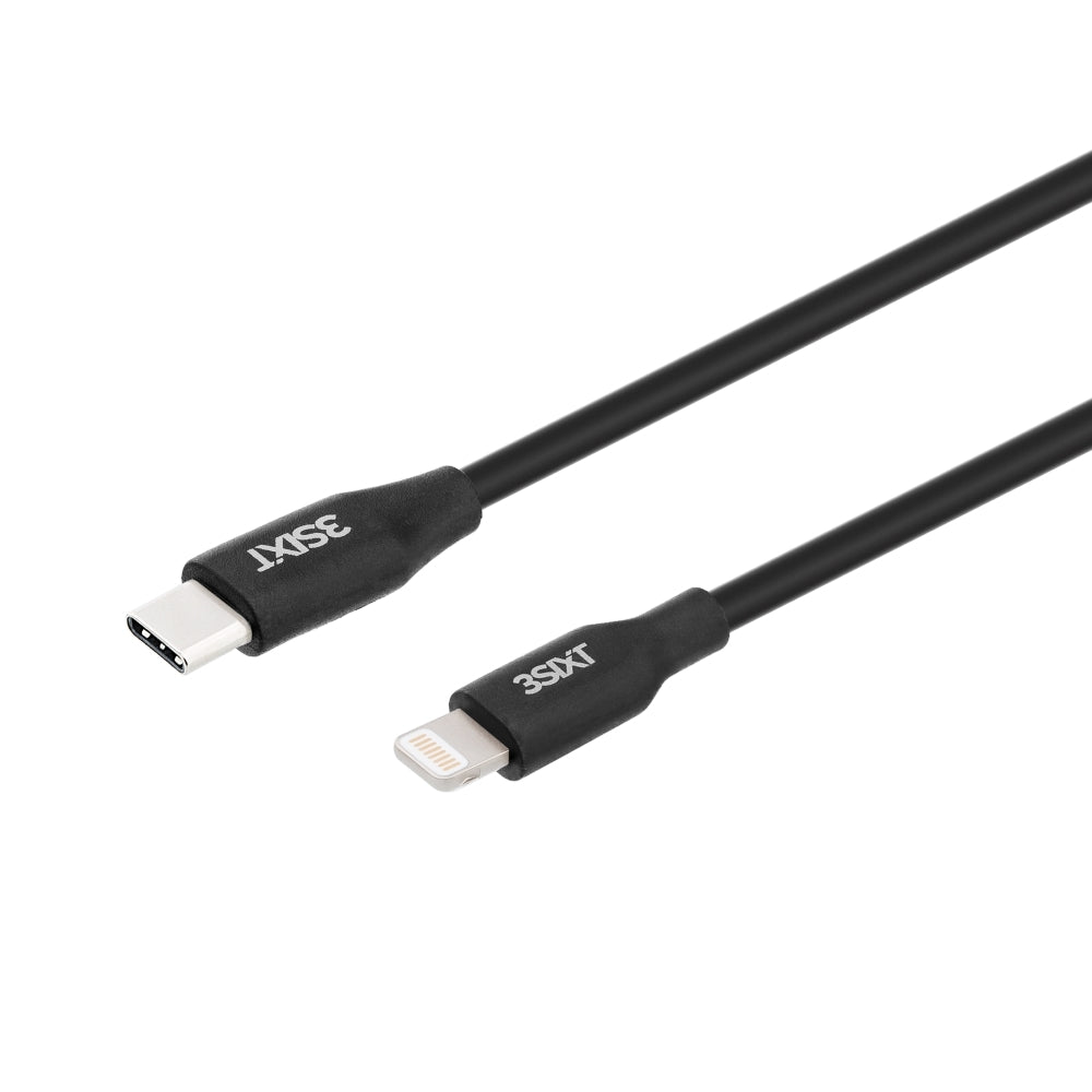 3sixT USB C to Lightning Cable 2m - Fast Charging & Data Sync for iPhone, iPad - Perfect for Home, Office & Travel