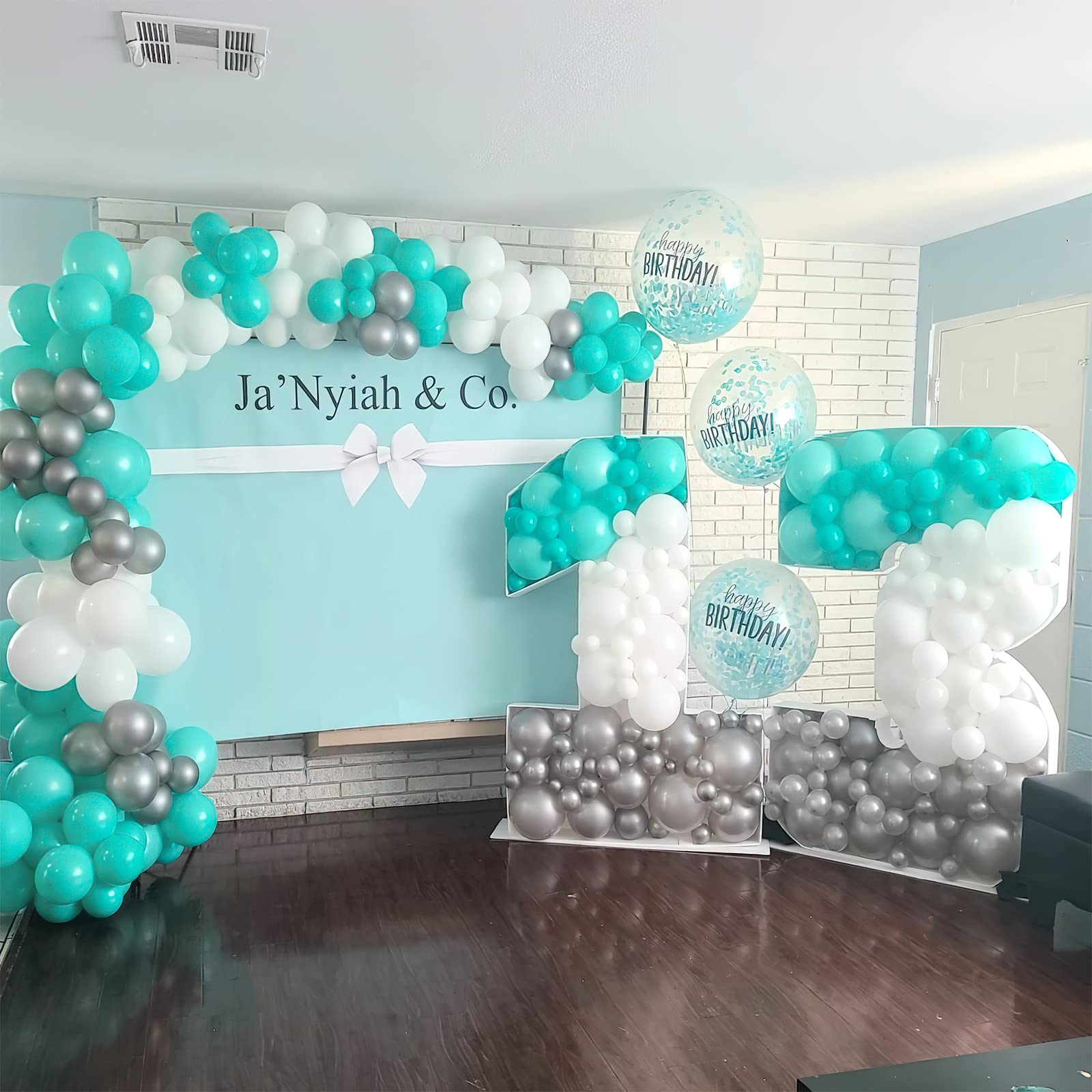 PartyWoo 120-Pack 5 Inch Teal Blue Balloons | Premium Turquoise Balloons for Garland & Arch Decor | Perfect for Birthday Parties, Weddings & Baby Showers | Indoor & Outdoor Celebration Decorations