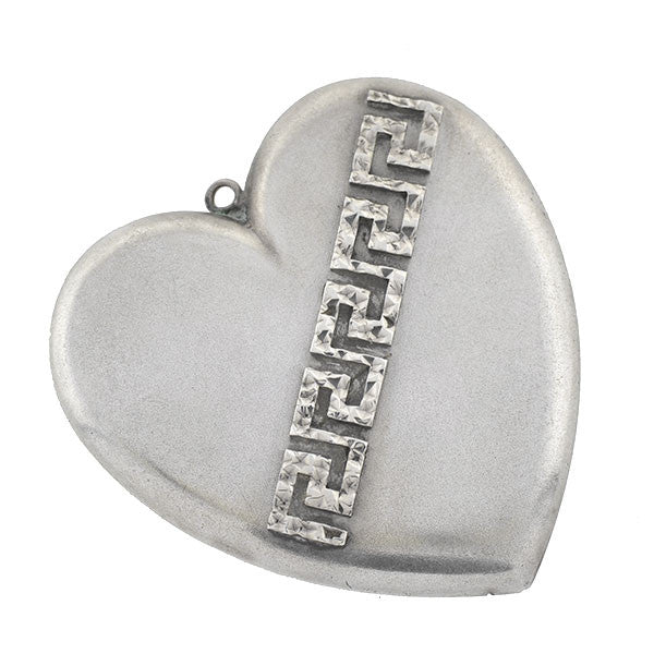 Victorian Sterling Silver Roman Key Heart Pendant Necklace - Elegant Jewelry Gift for Women, Perfect for Valentine's Day, Anniversary & Special Occasions