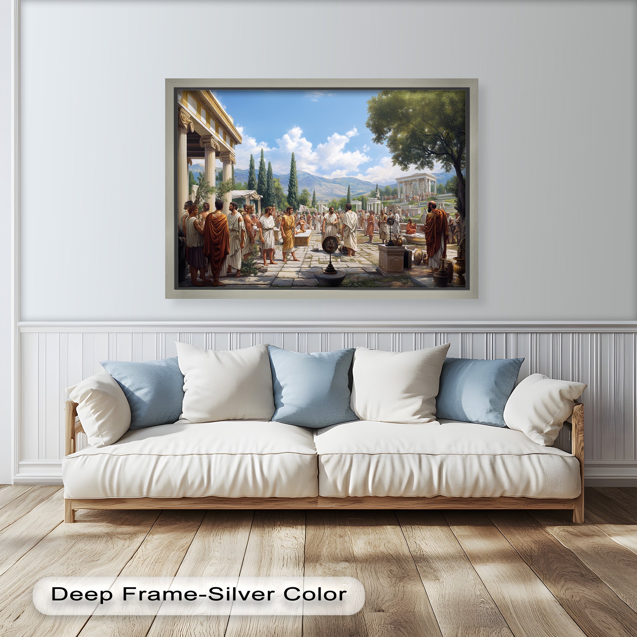 Agora of the Ancients - Greek Mythology Oil Painting Wall Art for Home Decor, Office & Gift