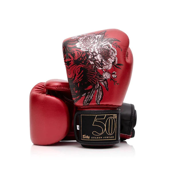 Fairtex Golden Jubilee Premium Limited Edition Boxing Gloves - High-Performance Muay Thai & MMA Training Gear for Fighters & Fitness Enthusiasts | Perfect for Sparring, Bag Work & Competition