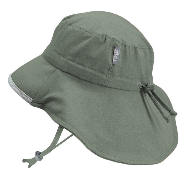 Jan + Jul Aqua Dry Adventure Sun Hat for Kids - UPF 50+ UV Protection, Breathable & Quick-Drying, Army Green - Perfect for Beach, Pool, Hiking & Outdoor Activities