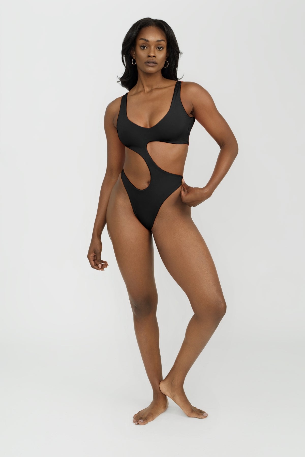 Harlow One Piece Swimsuit - Black Women's Bathing Suit for Beach, Pool & Summer Vacation