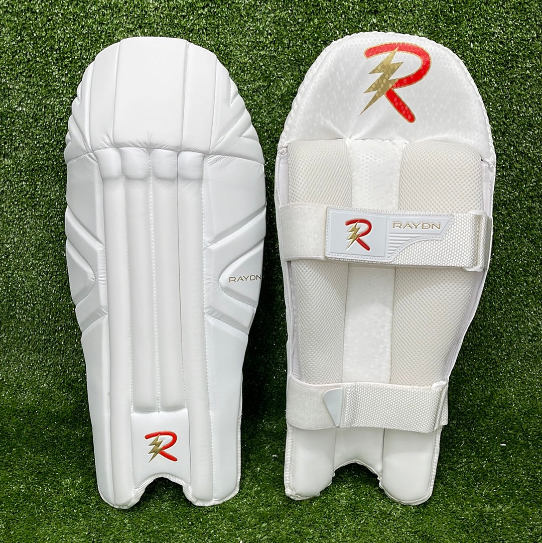 Raydn Cricket Youth Wicket Keeping Pads - Lightweight Protective Gear for Junior Cricket Players - Perfect for Practice, Matches & Training Sessions