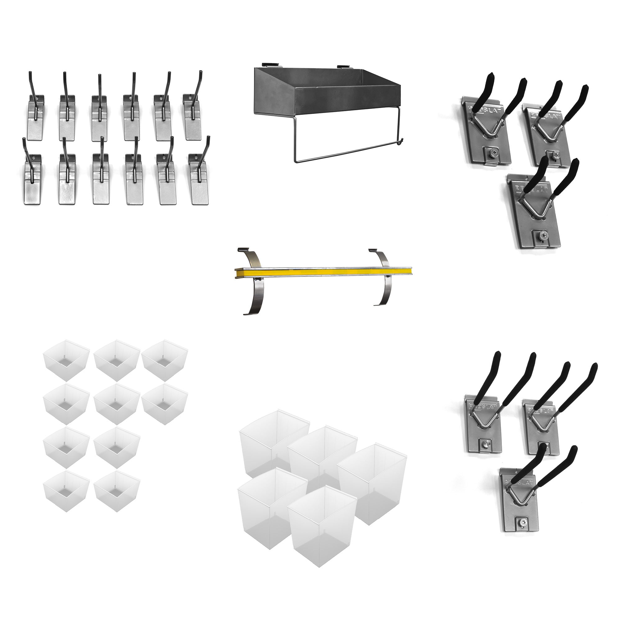 PVC Slatwall Handyman Bundle - Durable Wall Panel System for Retail Displays & Garage Organization - Perfect for Store Shelving, Tool Storage & Home Decor