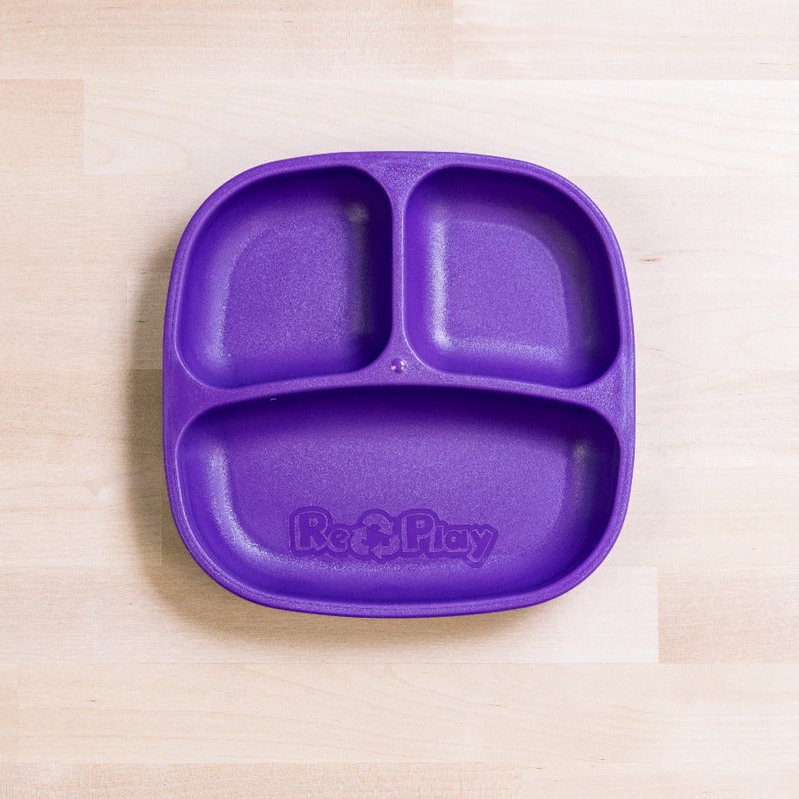 RePlay Divided Plate - BPA-Free Toddler Feeding Dish with Sections for Kids - Perfect for Mealtime, Snacks, and Portion Control at Home or On-the-Go