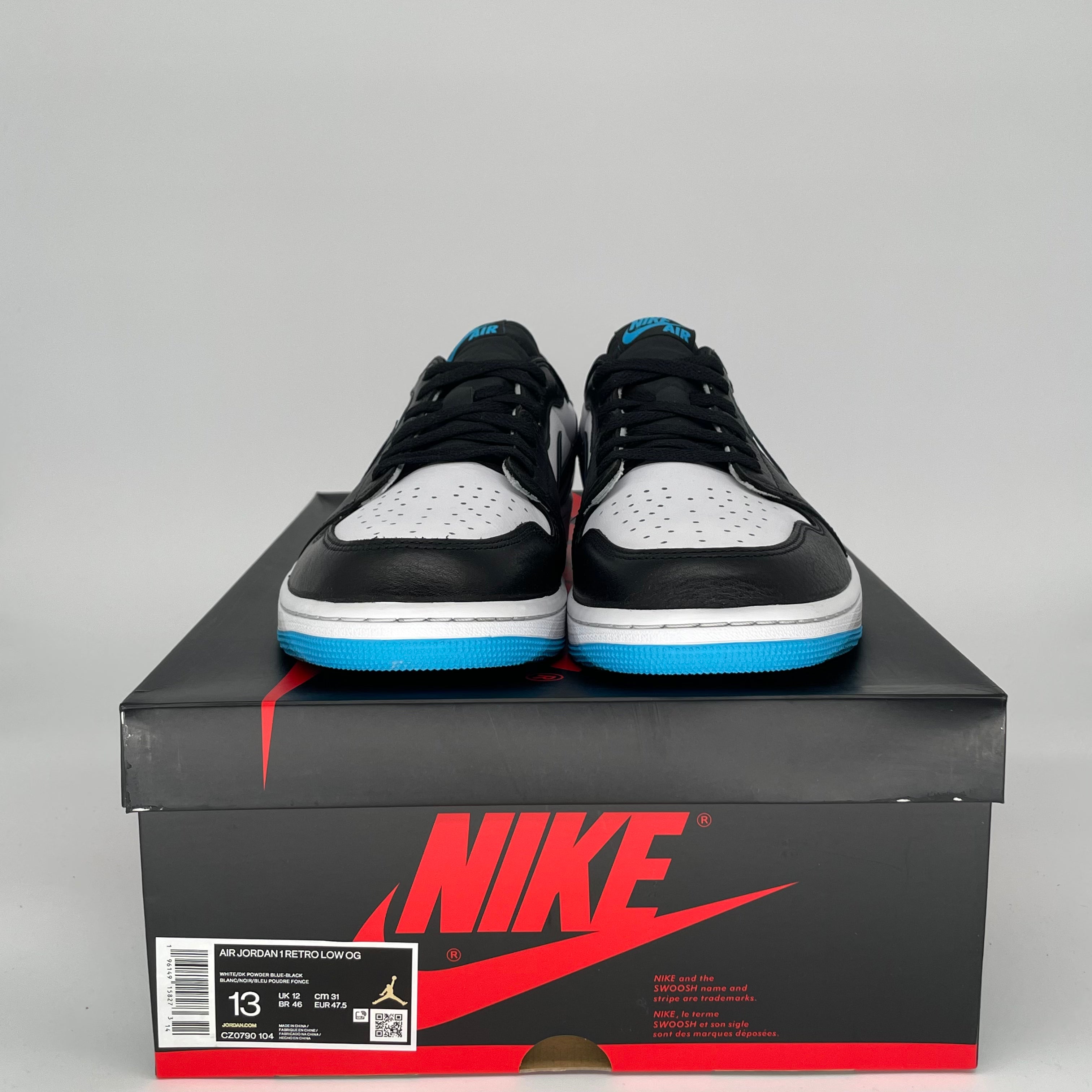 AIR JORDAN 1 LOW POWDER BLUE MEN'S SNEAKERS - SIZE 13 (CZ0790-104) | CASUAL WEAR, STREET FASHION & BASKETBALL LIFESTYLE