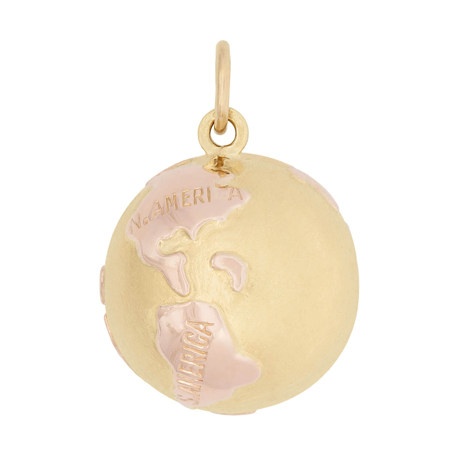 18K Gold World Globe Charm Pendant - Elegant Jewelry Gift for Travel Lovers, Perfect for Necklaces, Bracelets & Special Occasions