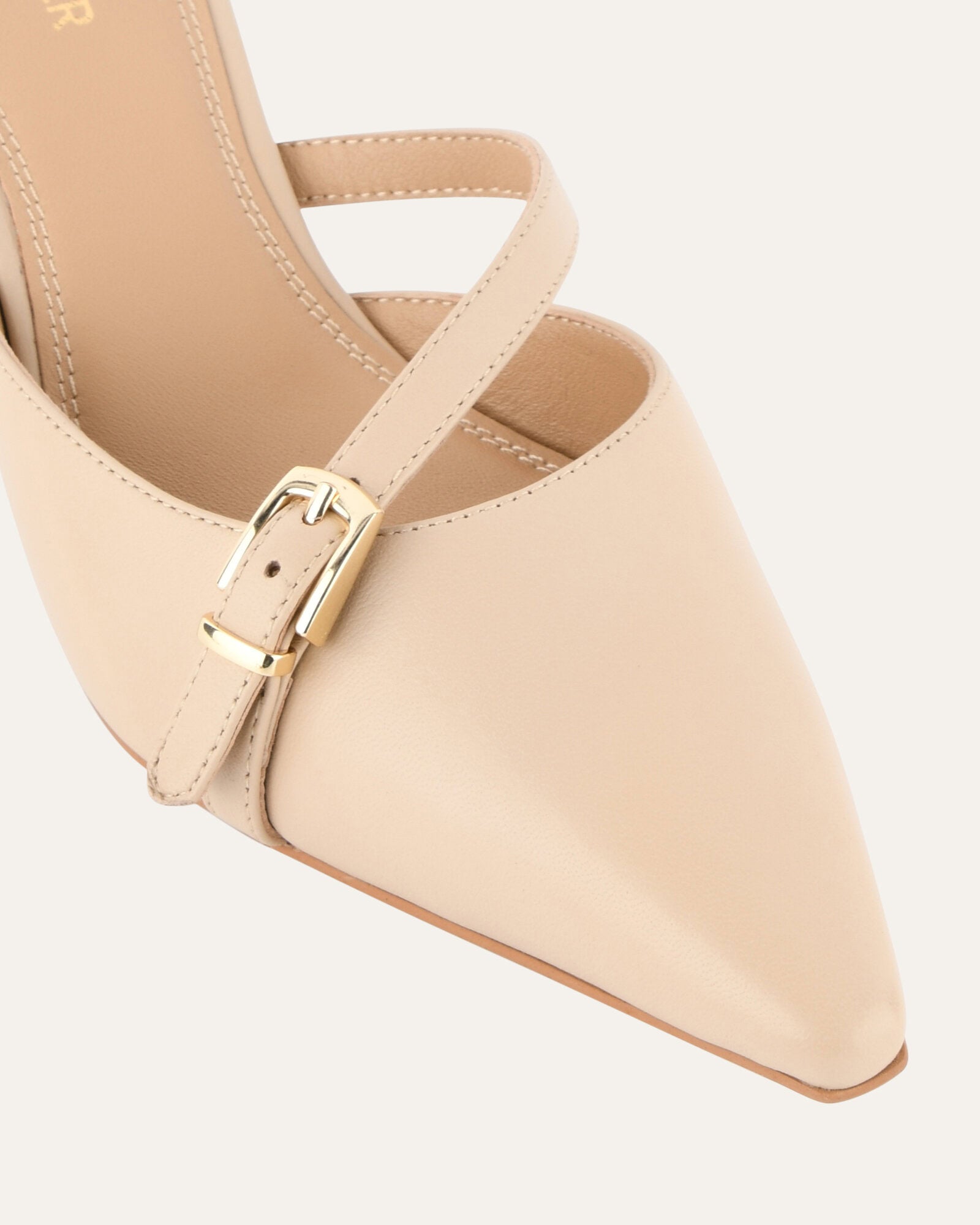 LEONA Women's Low Heel Sandals - Genuine Leather Comfort Shoes for Casual Wear, Office & Summer Outings