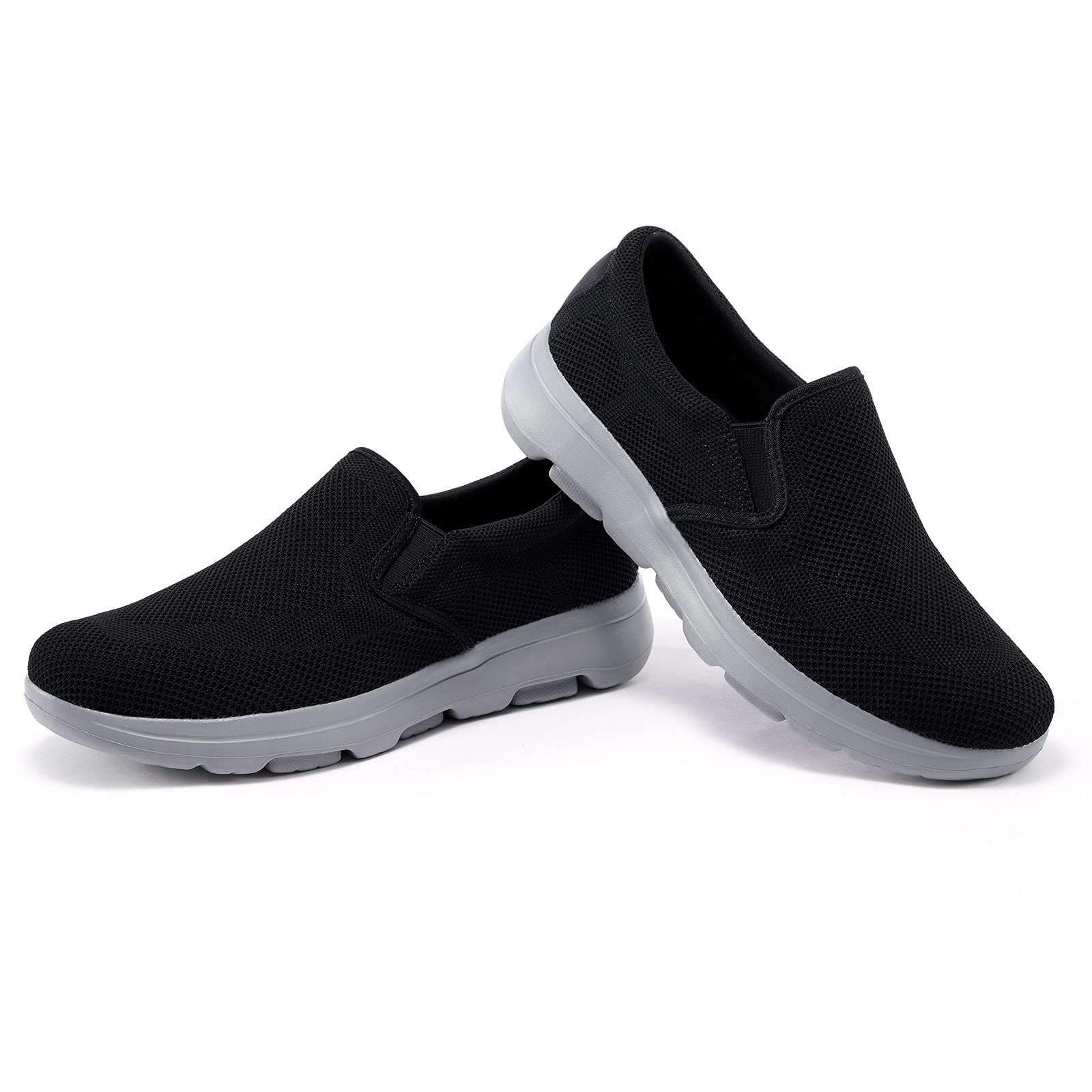 TIOSEBON Men's Breathable Mesh Slip-On Loafers - Lightweight Walking Shoes for Work, Driving & Tennis | Comfortable Casual Shoes for Daily Wear, Travel & Outdoor Activities