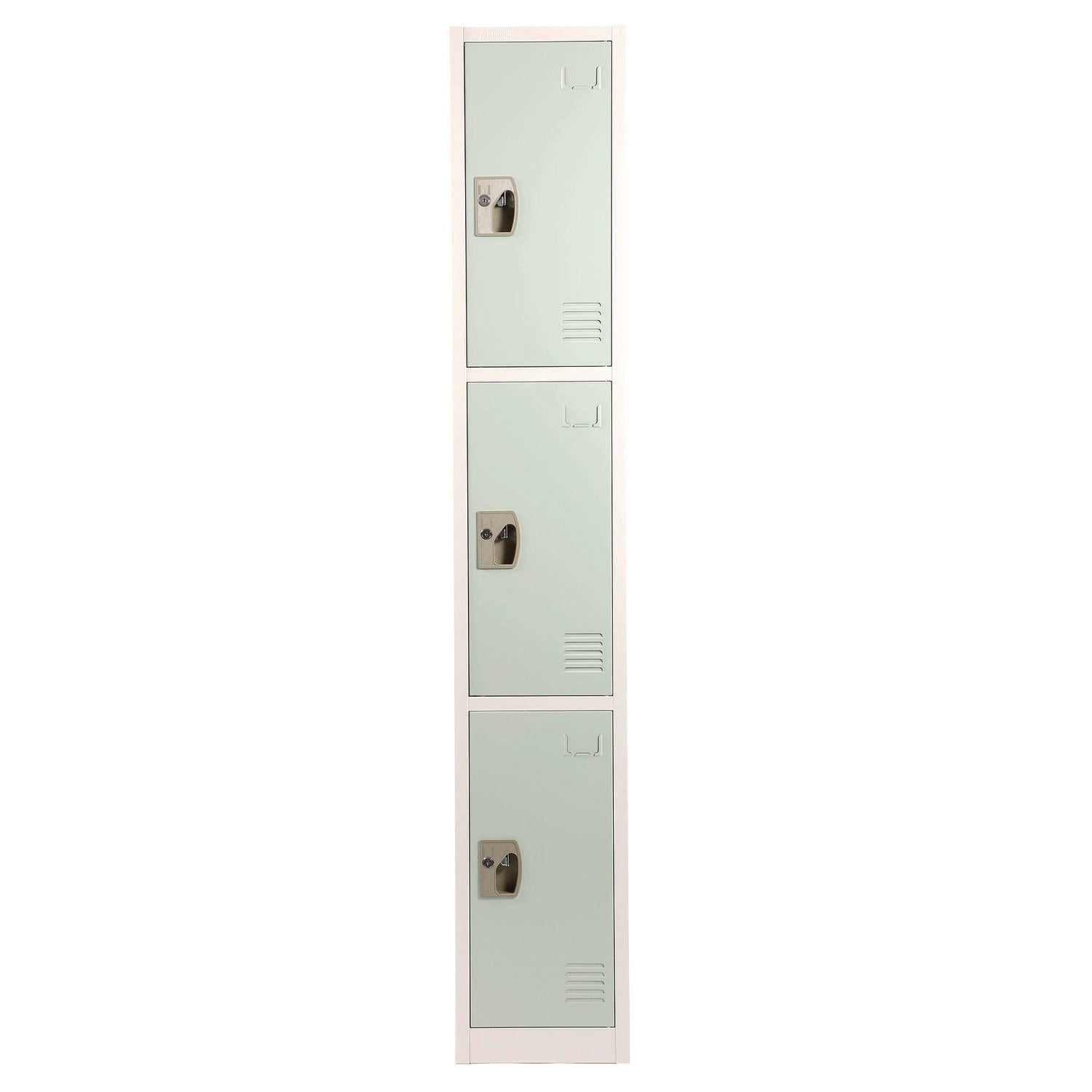AdirOffice 3-Compartment Steel Storage Locker - 12