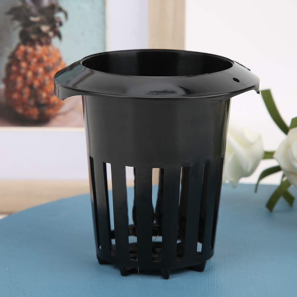 **AMONIDA Durable Hydroponic Plant Pot - Heavy Duty Soilless Garden Planter for Indoor Greenhouse, Home & Office Plant Cultivation (Black) - Perfect for Herbs, Vegetables & Flowers**