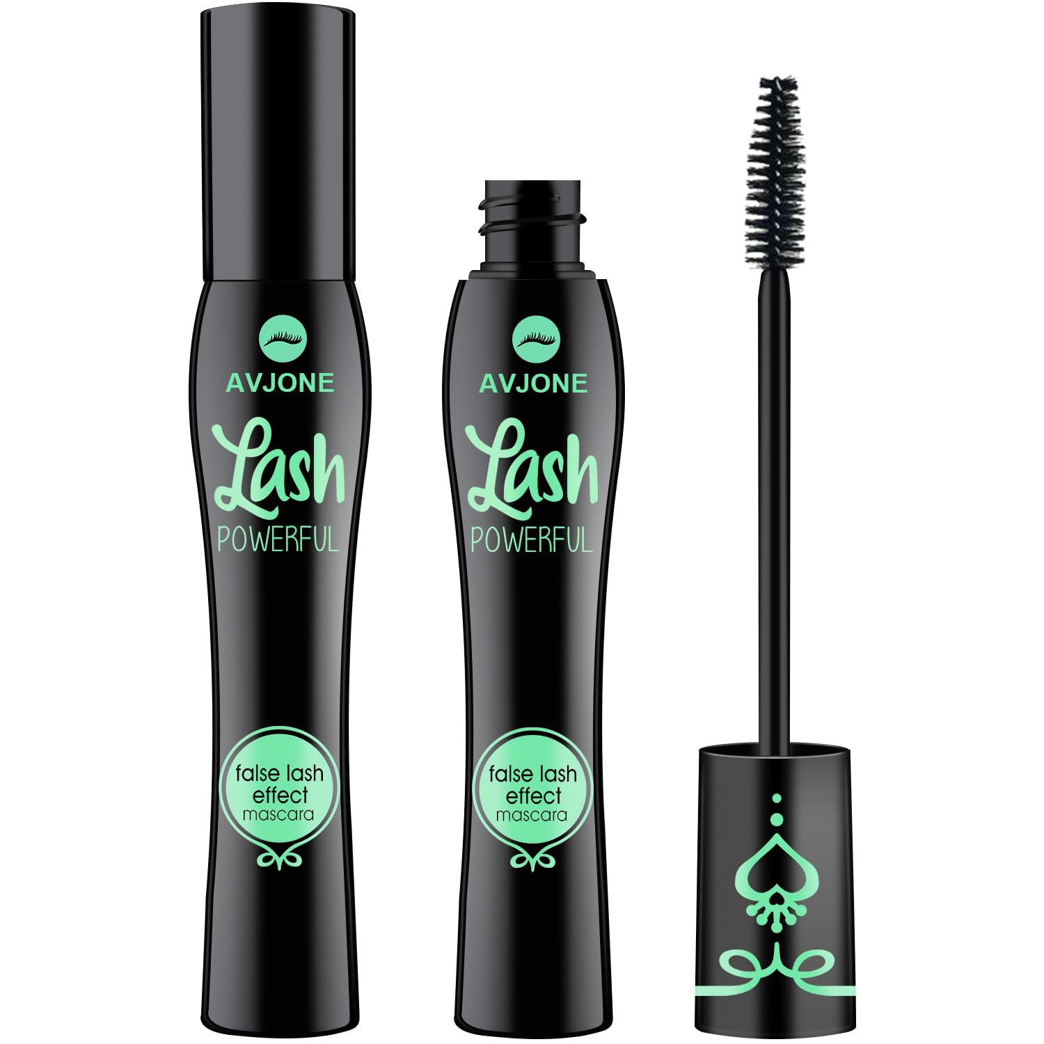 False Lash Effect Mascara - Volumizing & Lengthening Waterproof Mascara, Cruelty Free & Paraben Free (2 Pack) - Perfect for Daily Wear, Special Occasions & Dramatic Eye Looks