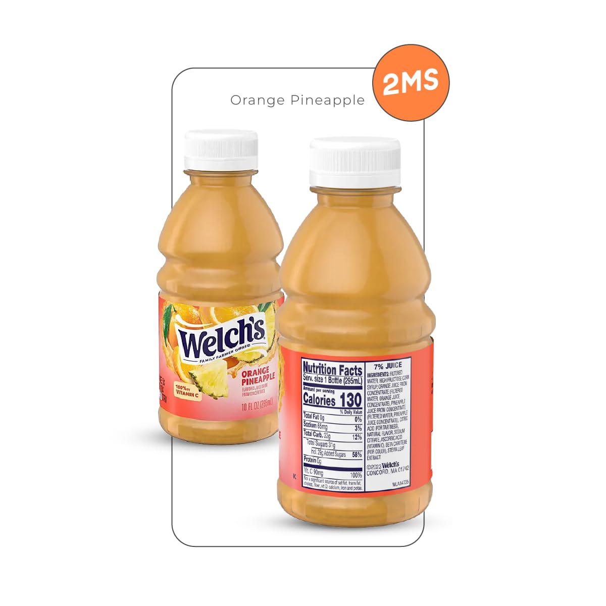 2MS 24-Count Juice Variety Pack - 10 fl oz Box - Perfect for Lunchboxes, Office Snacks & On-the-Go Hydration