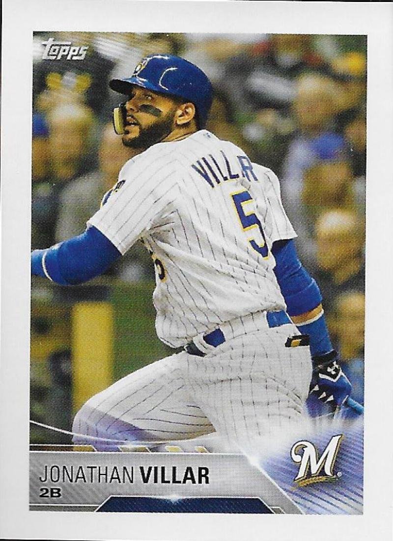 2018 Topps Stickers #184 Jonathan Villar Milwaukee Brewers - MLB Baseball Trading Cards for Collectors & Fans, Perfect for Sports Memorabilia Collections and Gift Giving