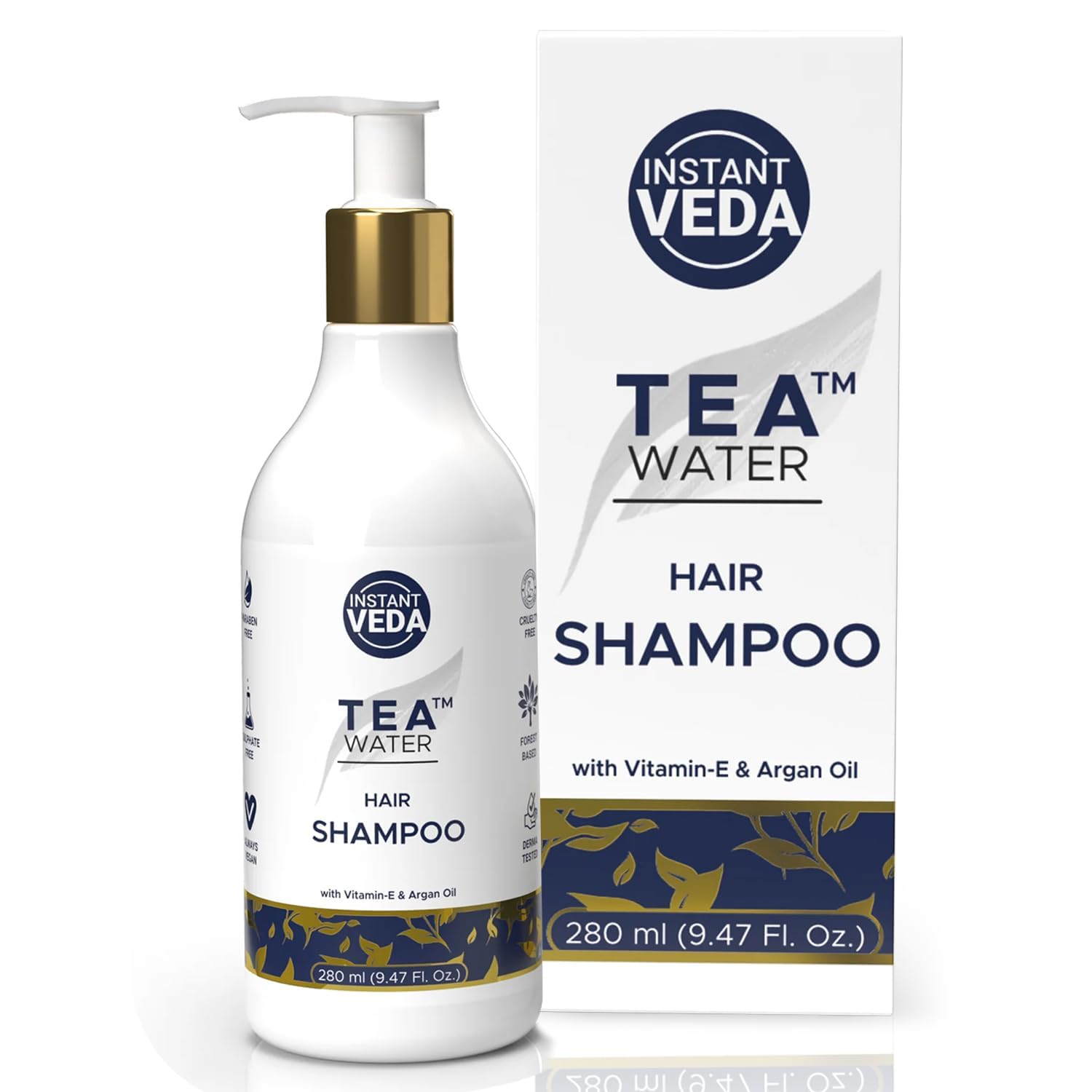 Tea Water & Vitamin E Hair Shampoo for Hair Fall Control - 280ml | Strengthens Hair & Reduces Breakage | Perfect for Daily Hair Care & Scalp Nourishment
