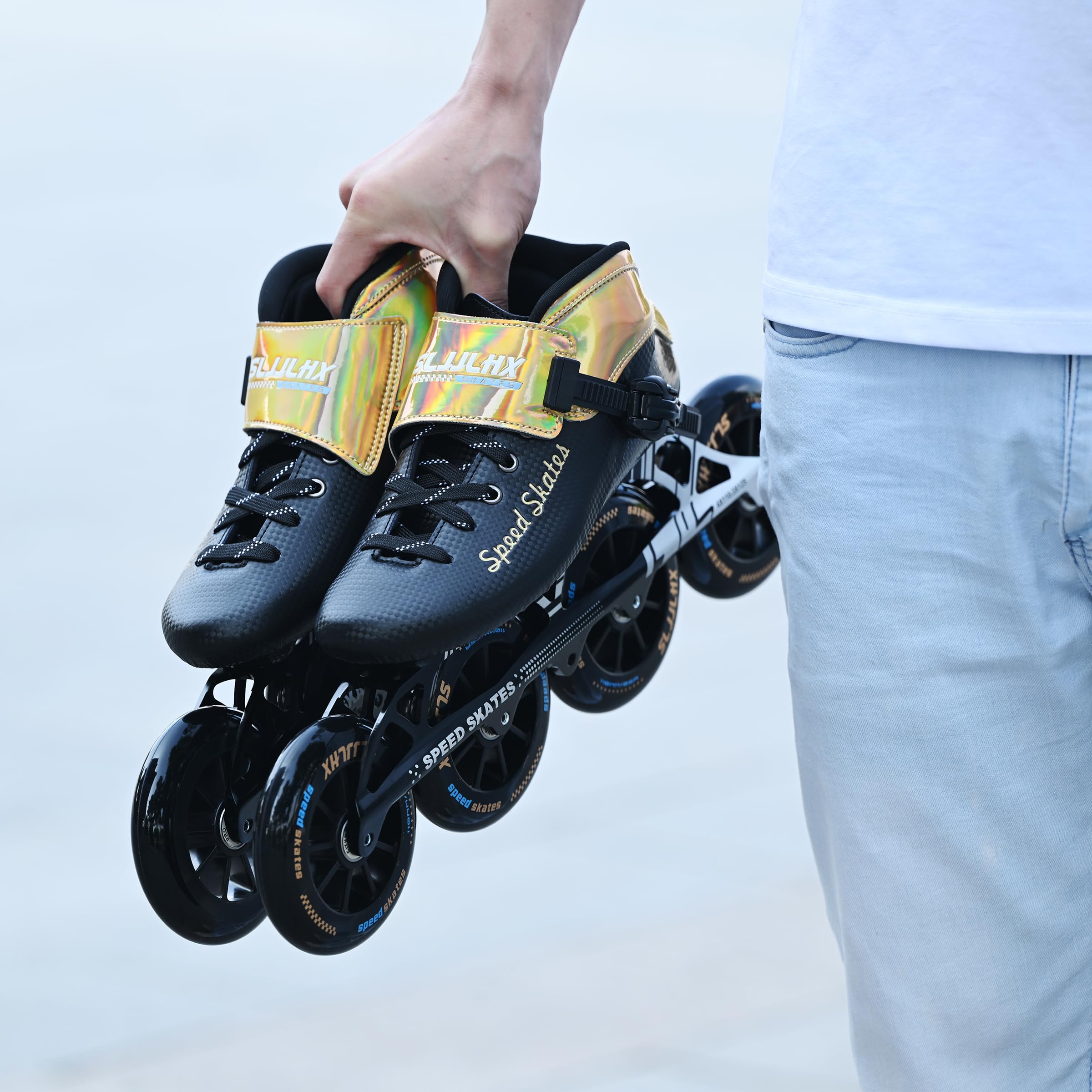 Professional Carbon Fiber Inline Speed Skates for Men & Women - High Performance Fitness & Racing Rollerblades for Adults - Unisex Design for Outdoor Sports, Fitness Training & Speed Skating