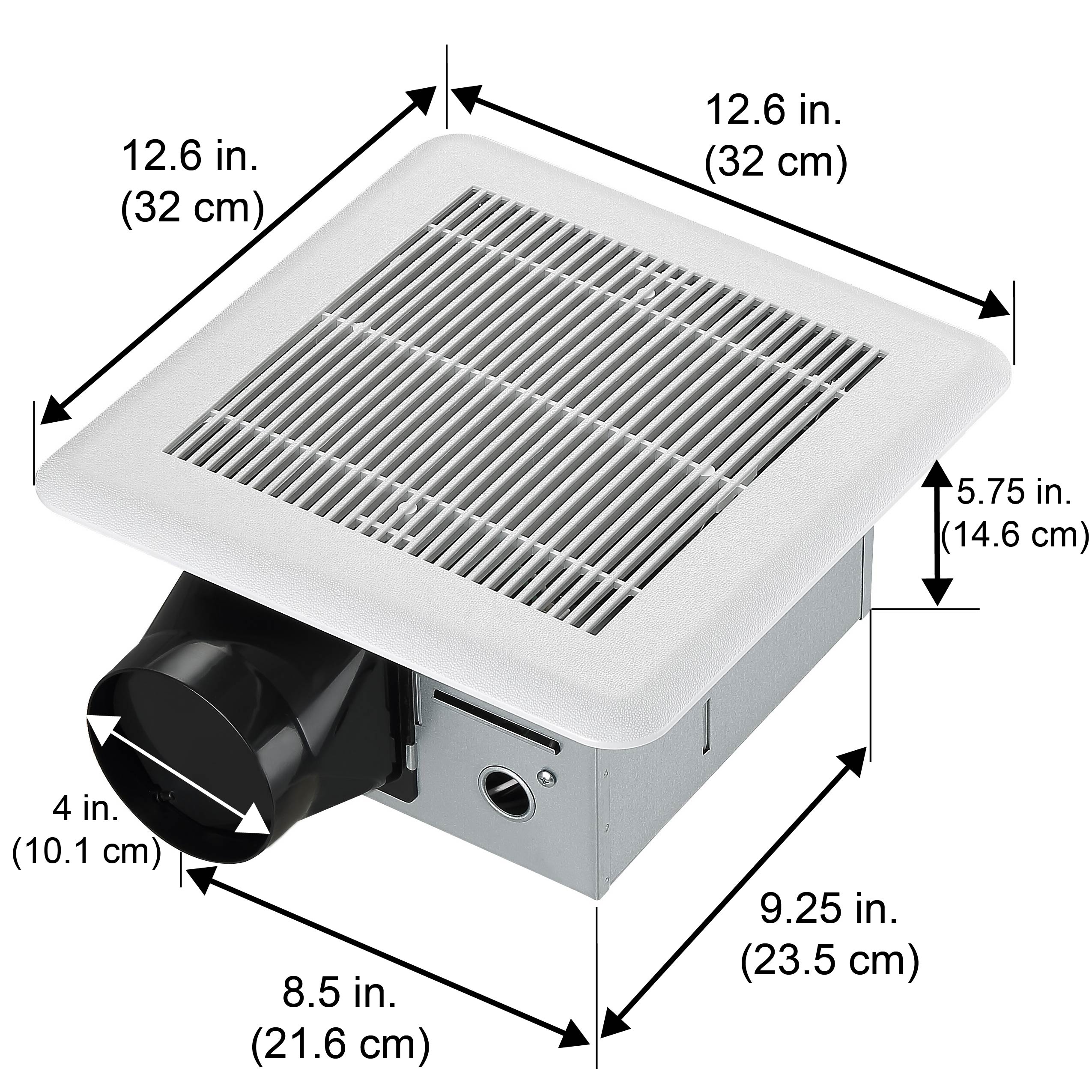 80 CFM ENERGY STAR Certified Ceiling Mount Bathroom Exhaust Fan - Quiet Ventilation for Bathrooms, Kitchens & Laundry Rooms