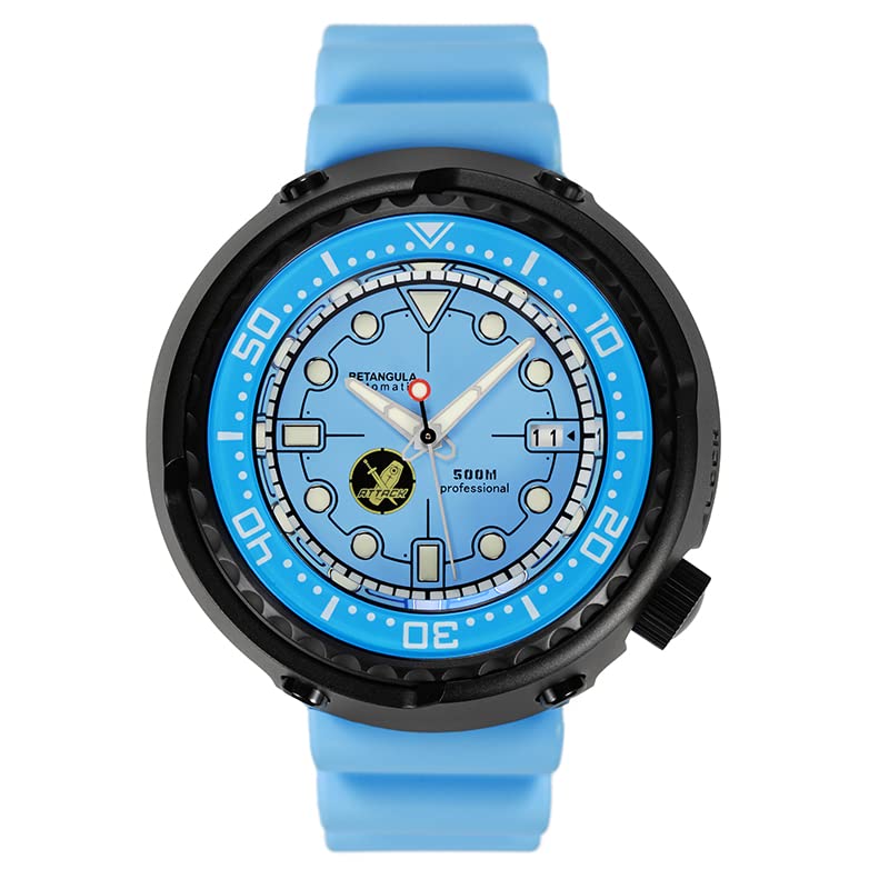 **RDUNAE Men's Automatic Diver Watch - Military Titanium Wristwatch with NH35 Movement, 500M Water Resistant, Sapphire Crystal & C3 Luminous Bezel - Perfect for Scuba Diving, Outdoor Adventures & Daily Wear**