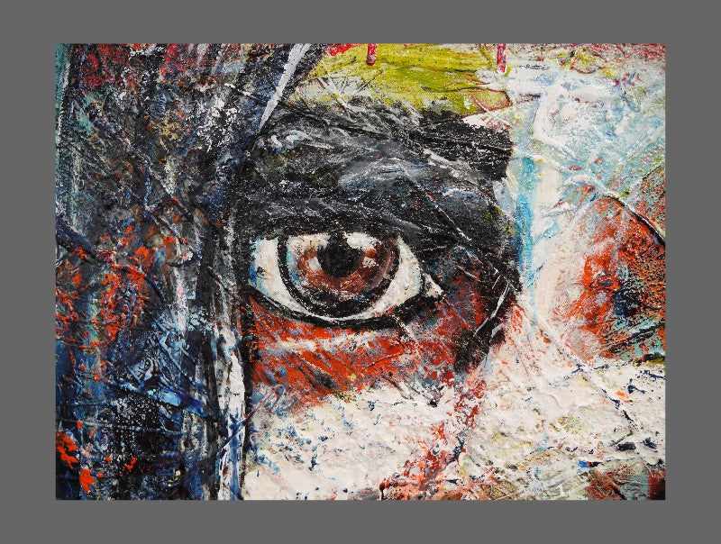 Abstract Realism Aboriginal Warrior Art Print - Unique Indigenous Wall Decor for Home & Office - Perfect for Living Room, Bedroom, or Gallery Display