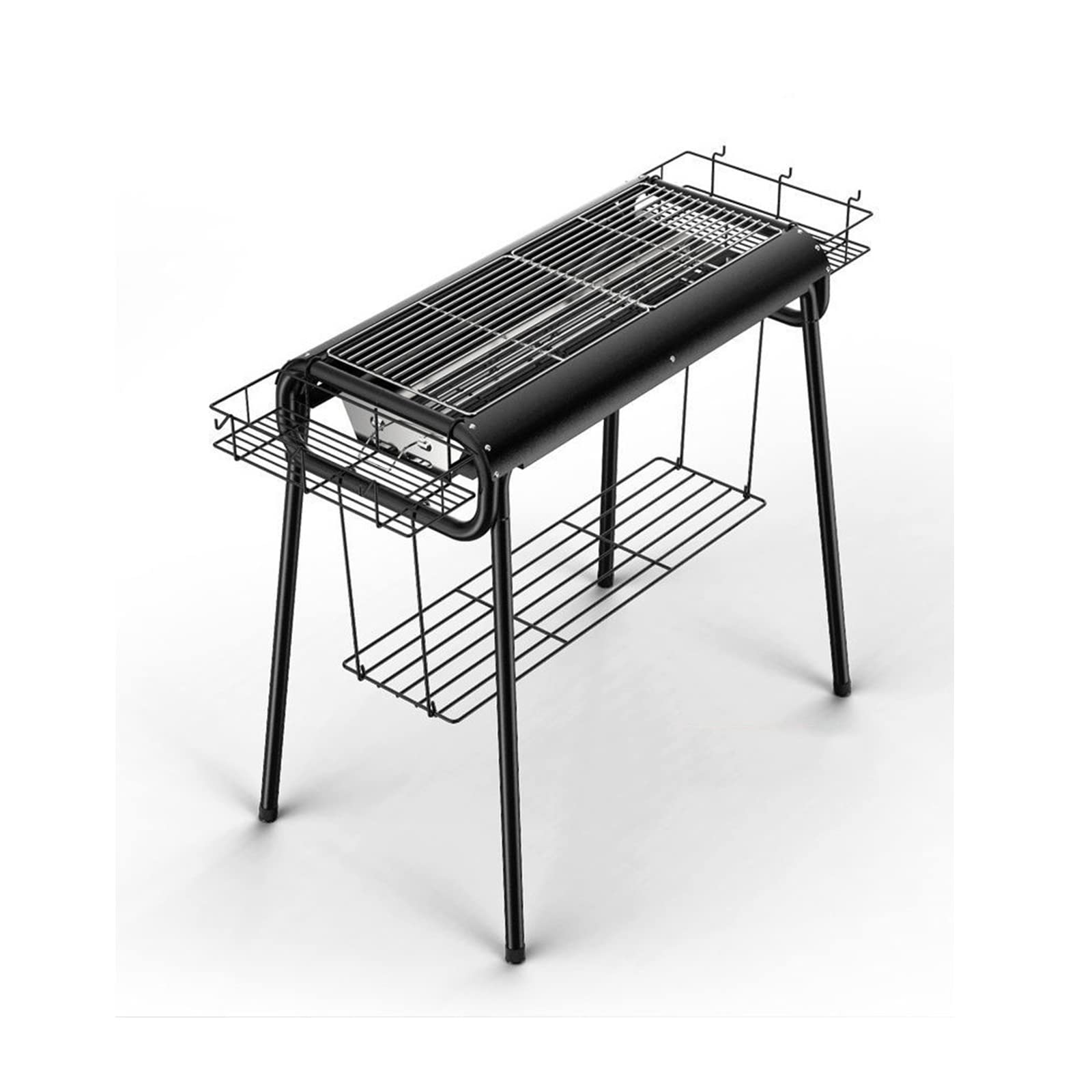 Portable Stainless Steel Charcoal Grill - Foldable BBQ Grill for Outdoor Cooking, Camping, Travel, Beach & Backyard Parties | Perfect for Grilling Kebabs, Burgers & Vegetables