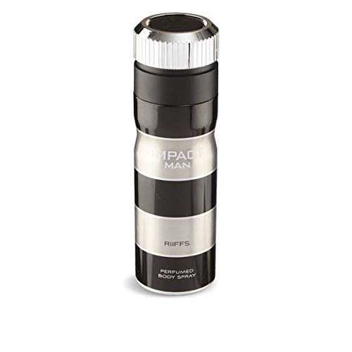 RiiFFS Impact Man Perfumed Deodorant Body Spray for Men - 6.7oz Long-Lasting Fragrance | Gym, Work & Everyday Use