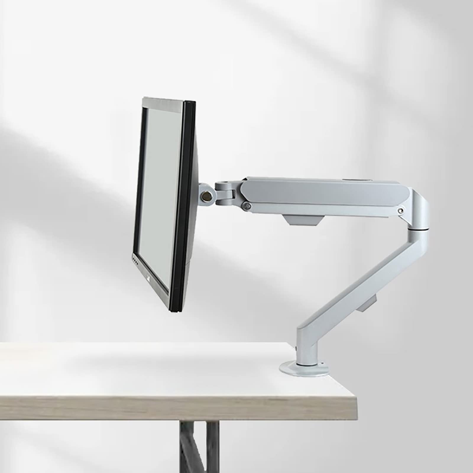 YIHANSS Universal TV Stand Monitor Mount - Heavy Duty Fully Adjustable Monitor Arm with Clamp & Perforation Base for 10-30 Inch Screens - Perfect for Home Office, Gaming Setup & Workspace Organization