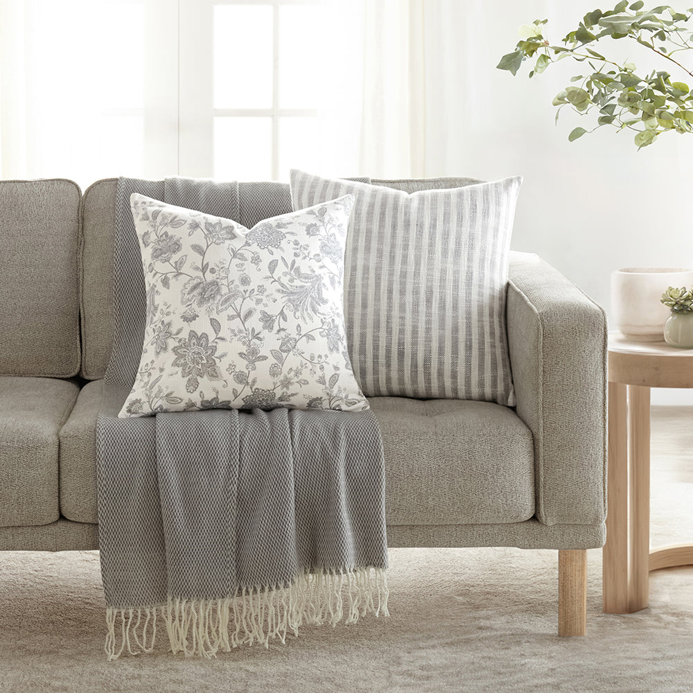 Yarn Dyed Bengal Stripe Decorative Throw Pillow - Soft Cotton Cushion Cover for Sofa, Bed & Home Decor - Perfect for Living Room, Bedroom & Cozy Spaces