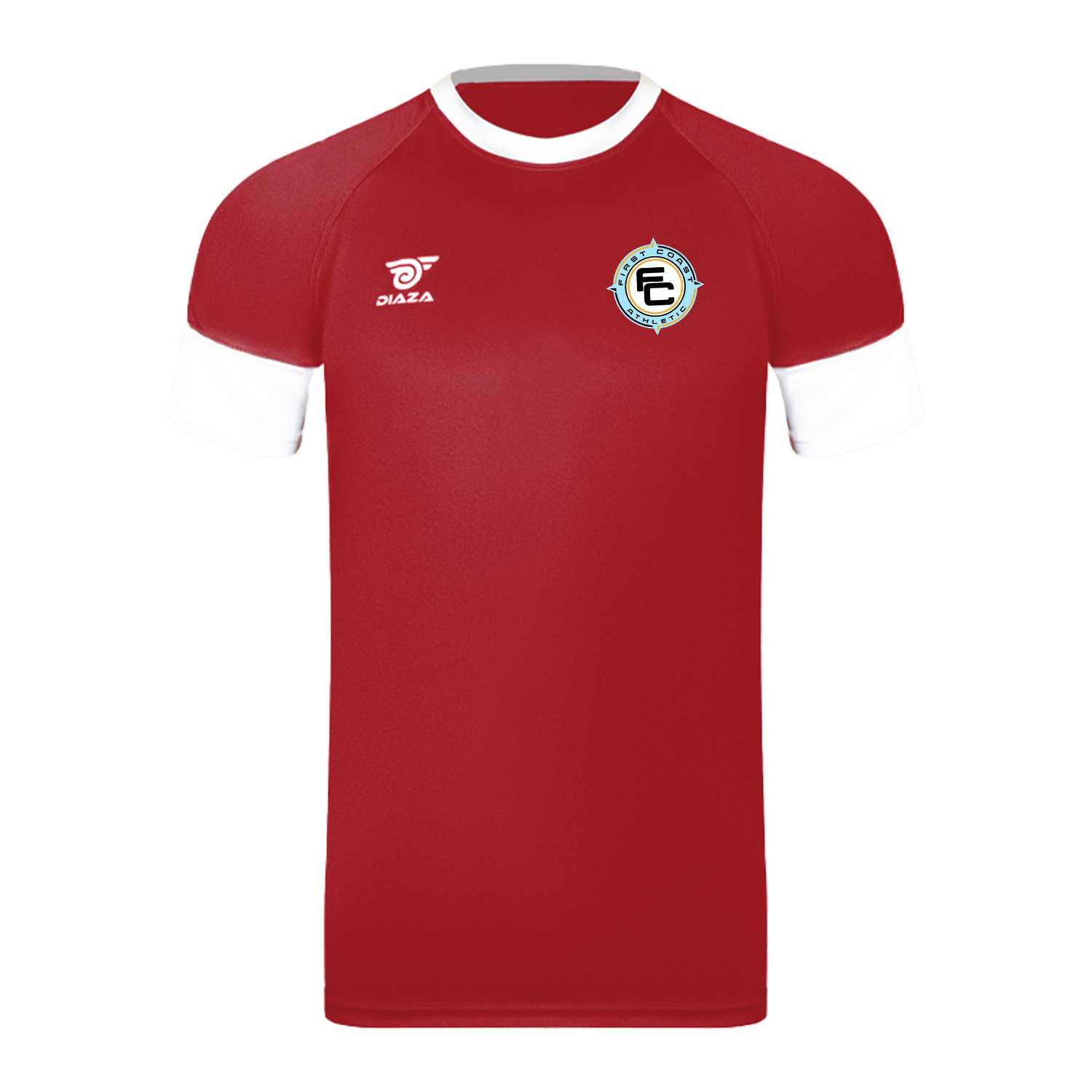 First Coast Athletic Short Sleeve Training T-Shirt - Red - Comfortable Workout & Gym Shirt for Men - Perfect for Running, Training & Casual Wear