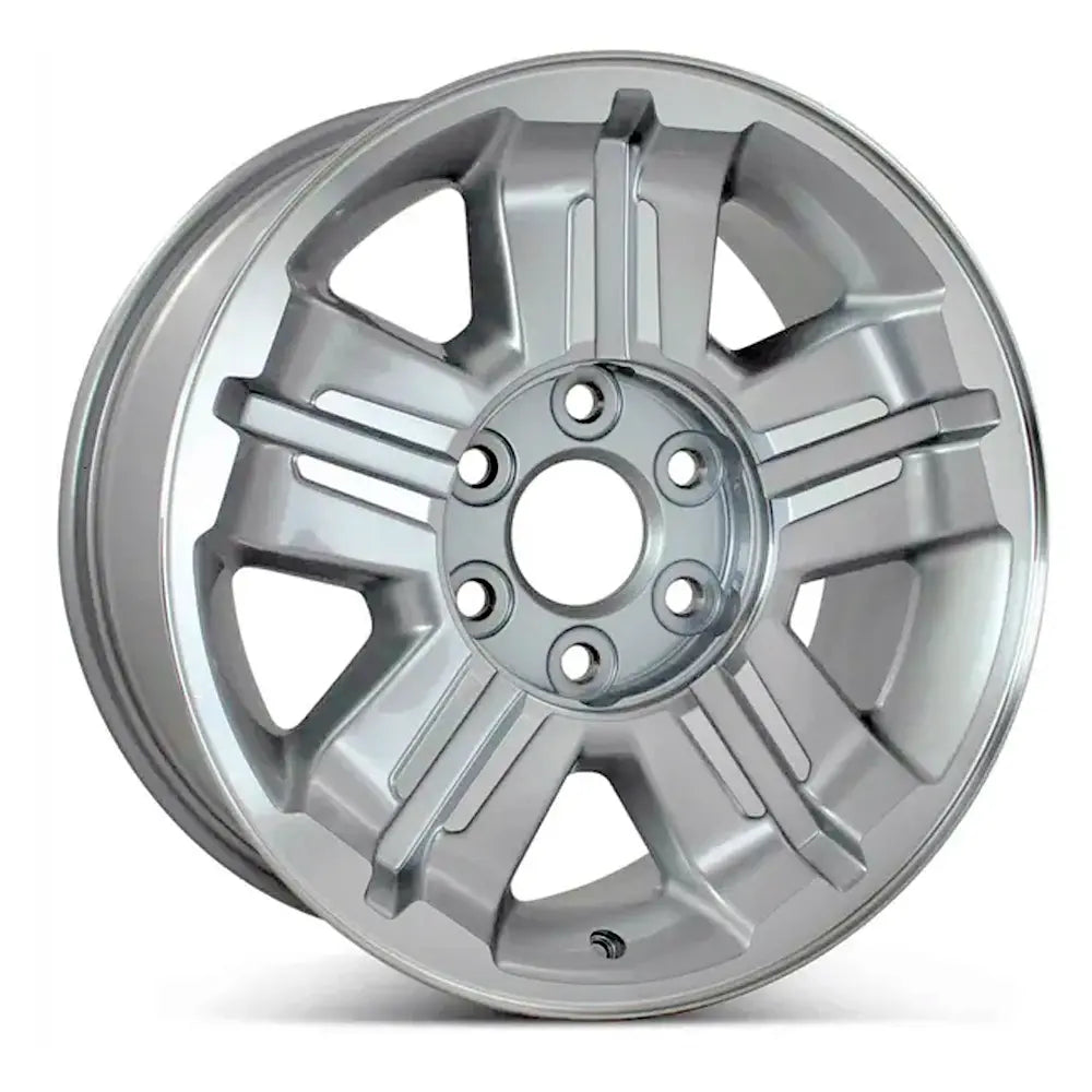 18 Inch Chevy Truck Wheels - Machined Silver Replica Rims 5300 9595987 for Silverado, Tahoe & Suburban | Perfect for Off-Roading, Custom Upgrades & Replacement