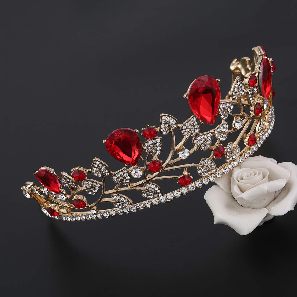 Elegant Baroque Bridal Tiara Set with Earrings & Hairband - Perfect for Weddings, Prom, and Formal Events