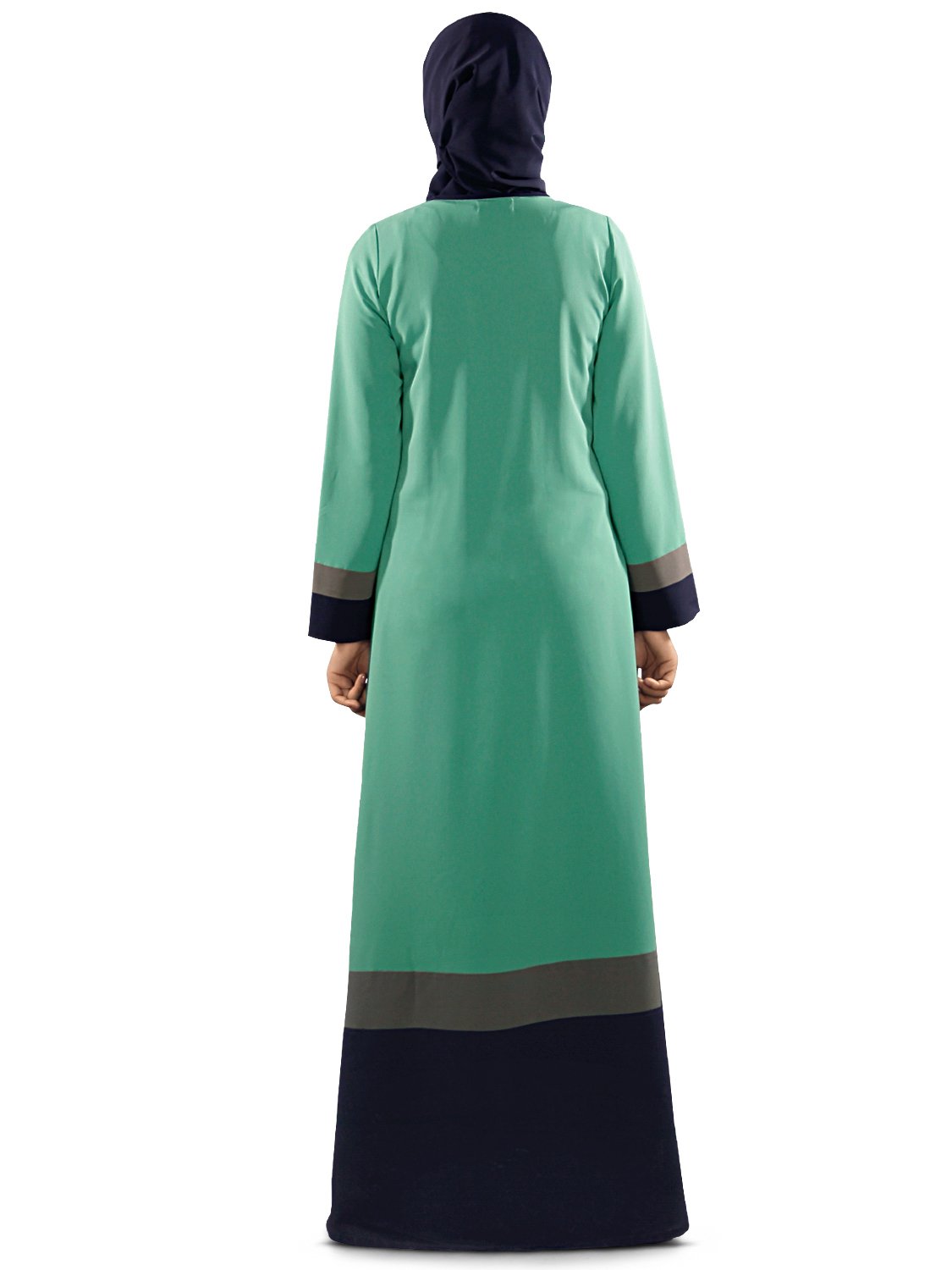 Elegant Sehrish Aura Green Abaya for Women - Modest Islamic Prayer Dress & Special Occasion Wear - Perfect for Eid, Mosque, and Formal Events