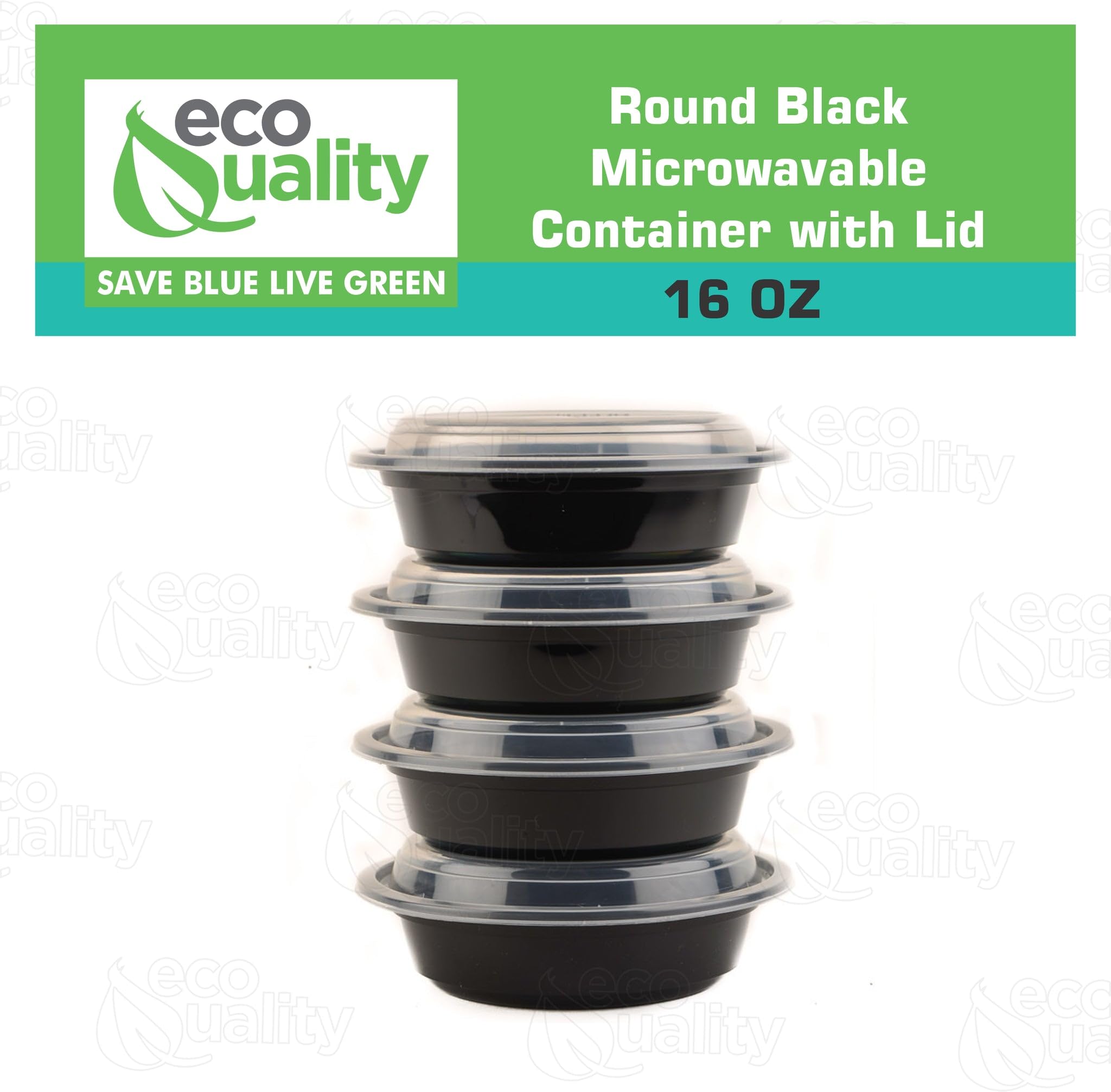 16 oz - 300 Count BPA-Free Round Plastic Meal Prep Containers with Lids | Microwave, Dishwasher & Freezer Safe | Stackable Reusable Food Storage Containers for Meal Prepping, Leftovers & Restaurant Takeout